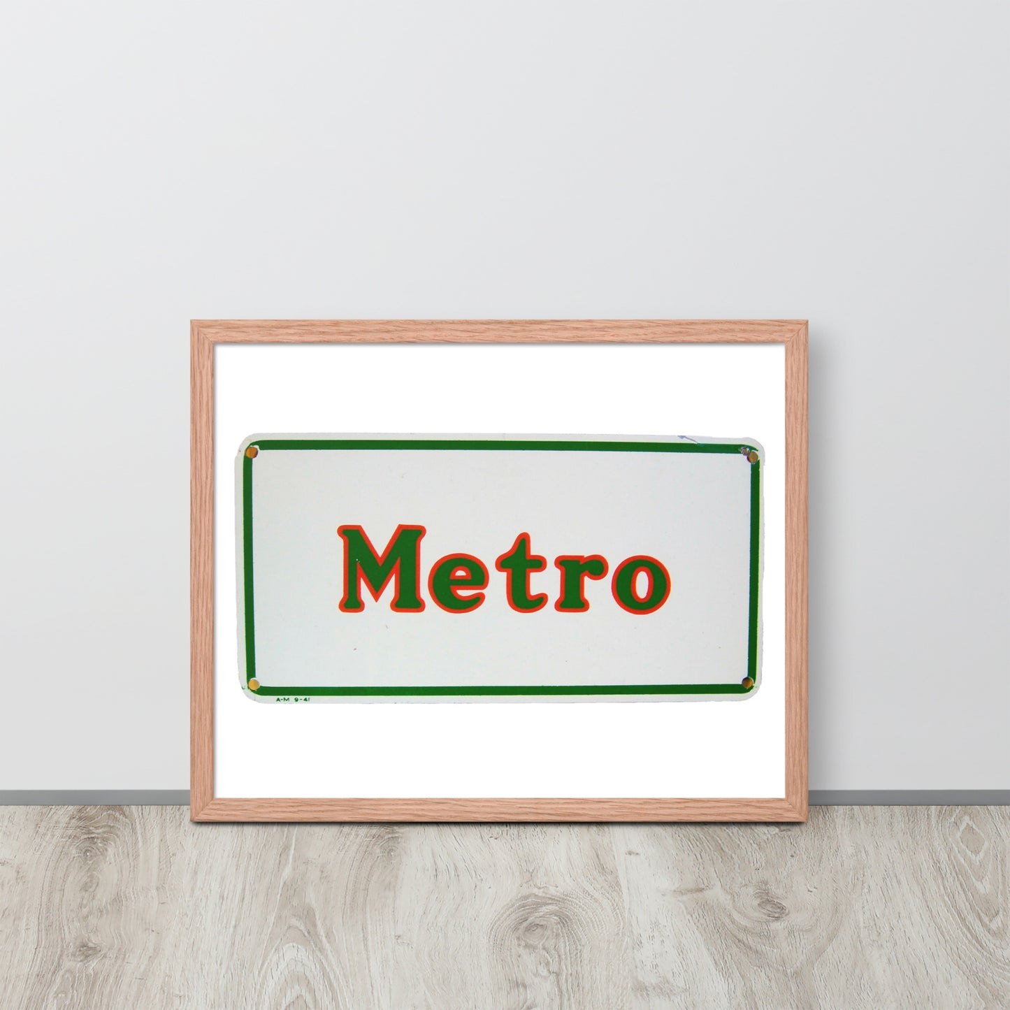 Retro Metro Tin Style Framed poster