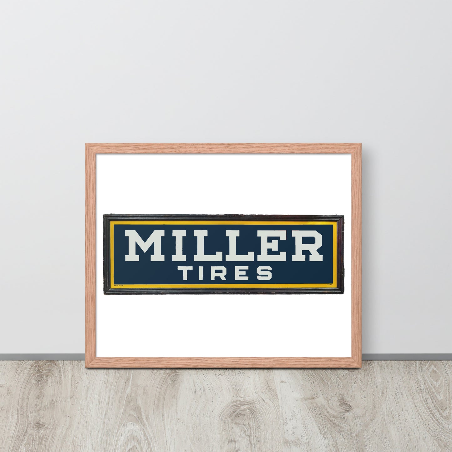 Vintage Miller Tire Sign Framed poster