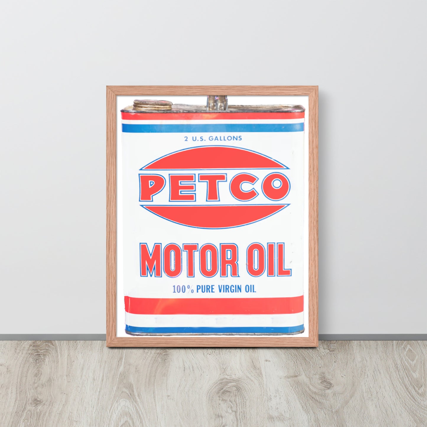 Vintage Petco Oil Can Framed poster