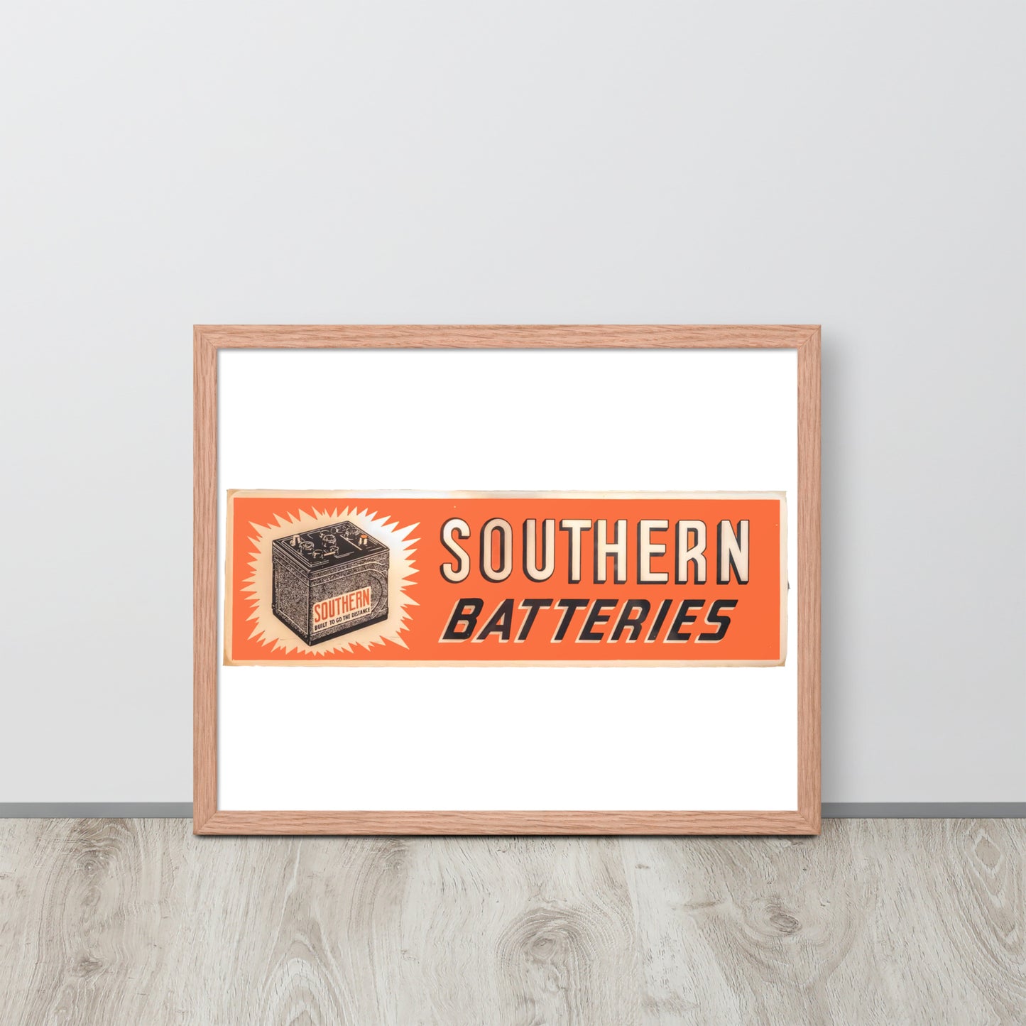 Vintage Porcelain Southern Batteries Framed poster