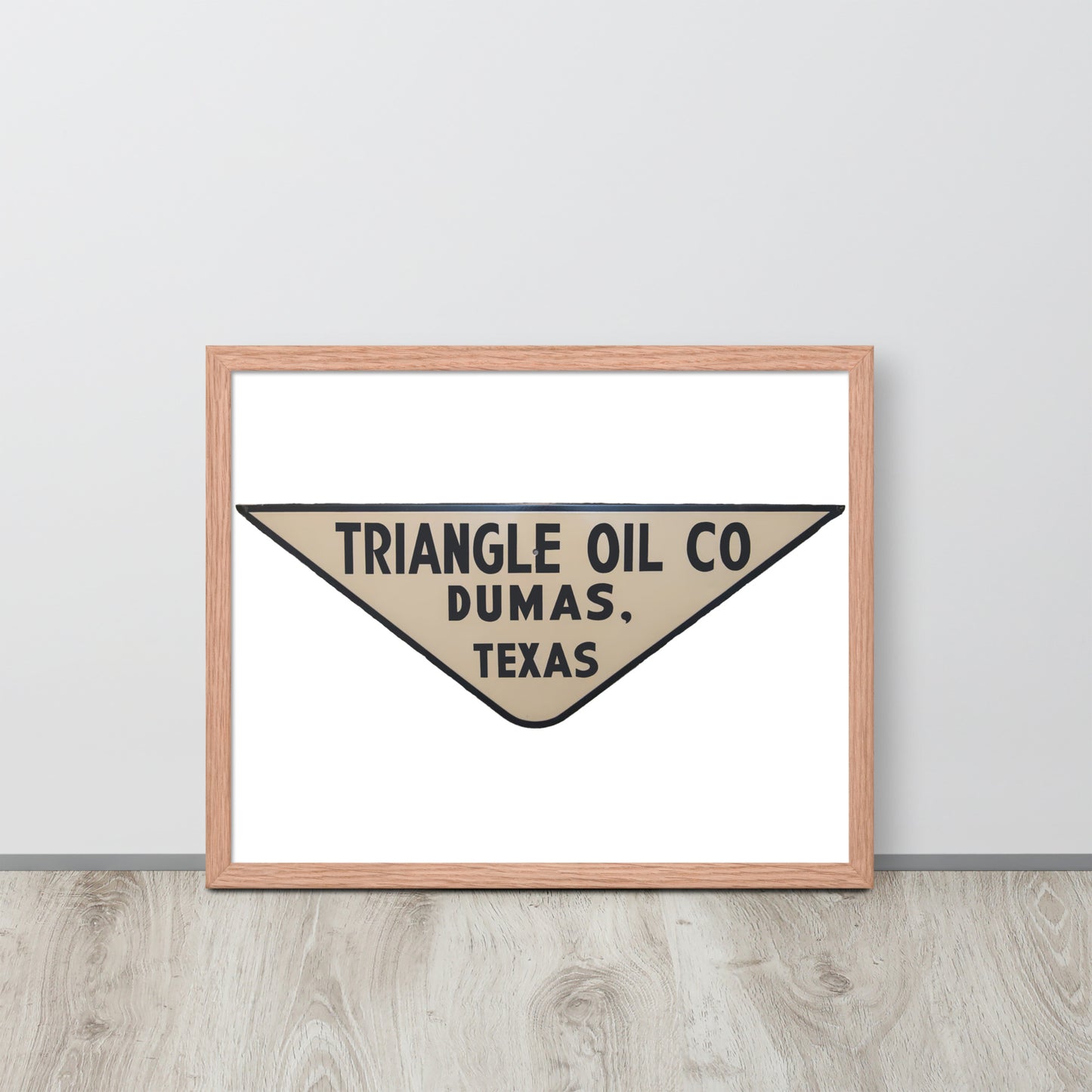 Retro Triangle Oil Company Tin Style Framed poster