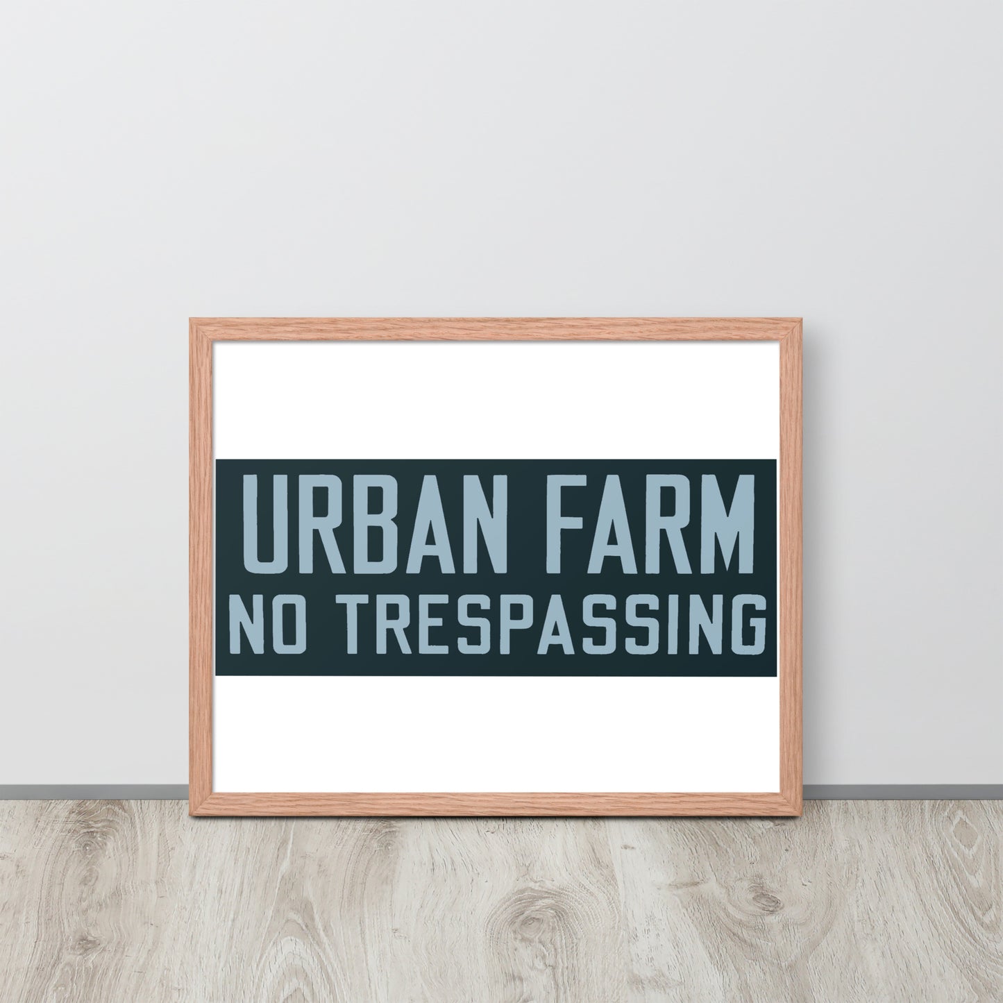 Retro Urban Farm Sign Porcelain Style Framed poster