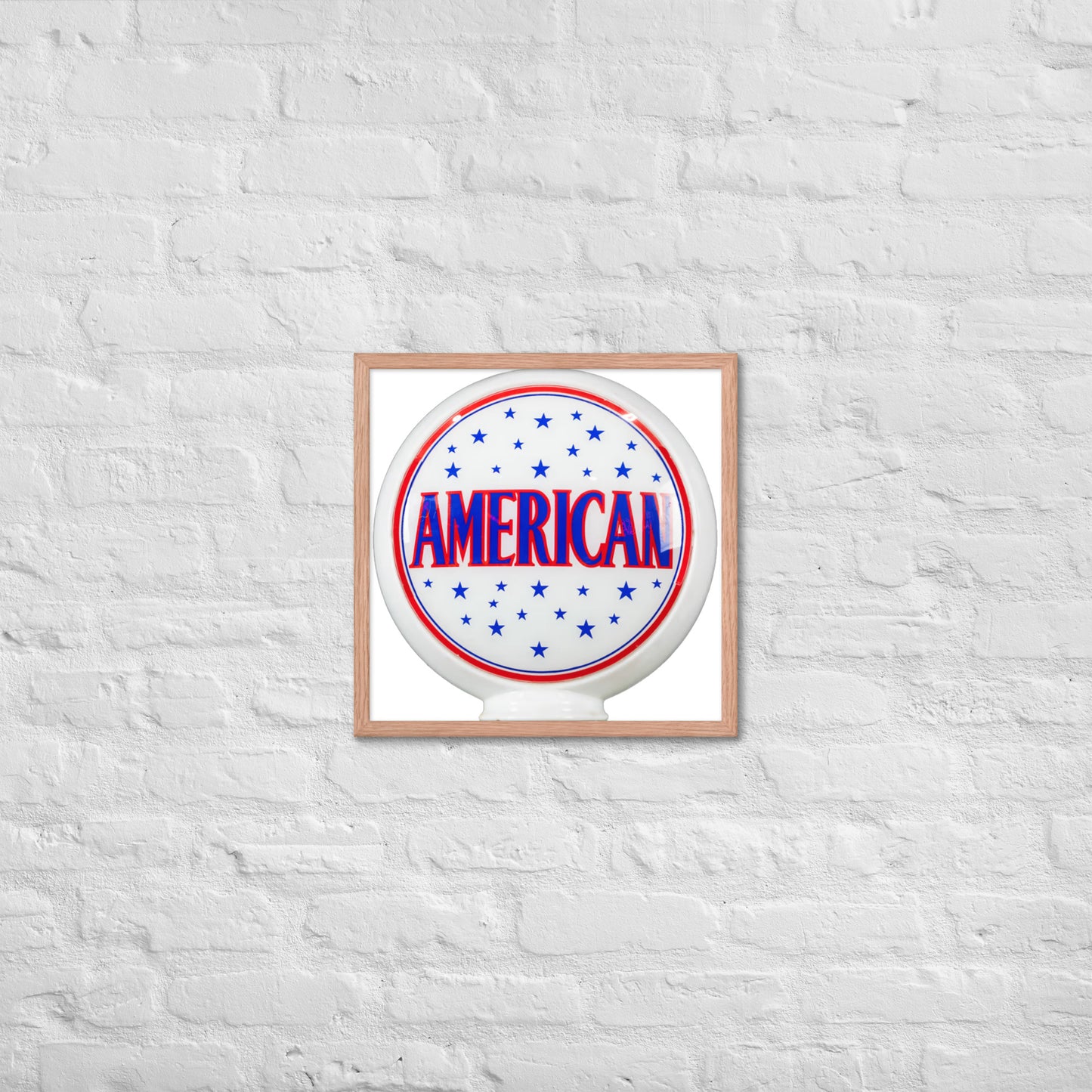 American Gas Globe Style Framed poster