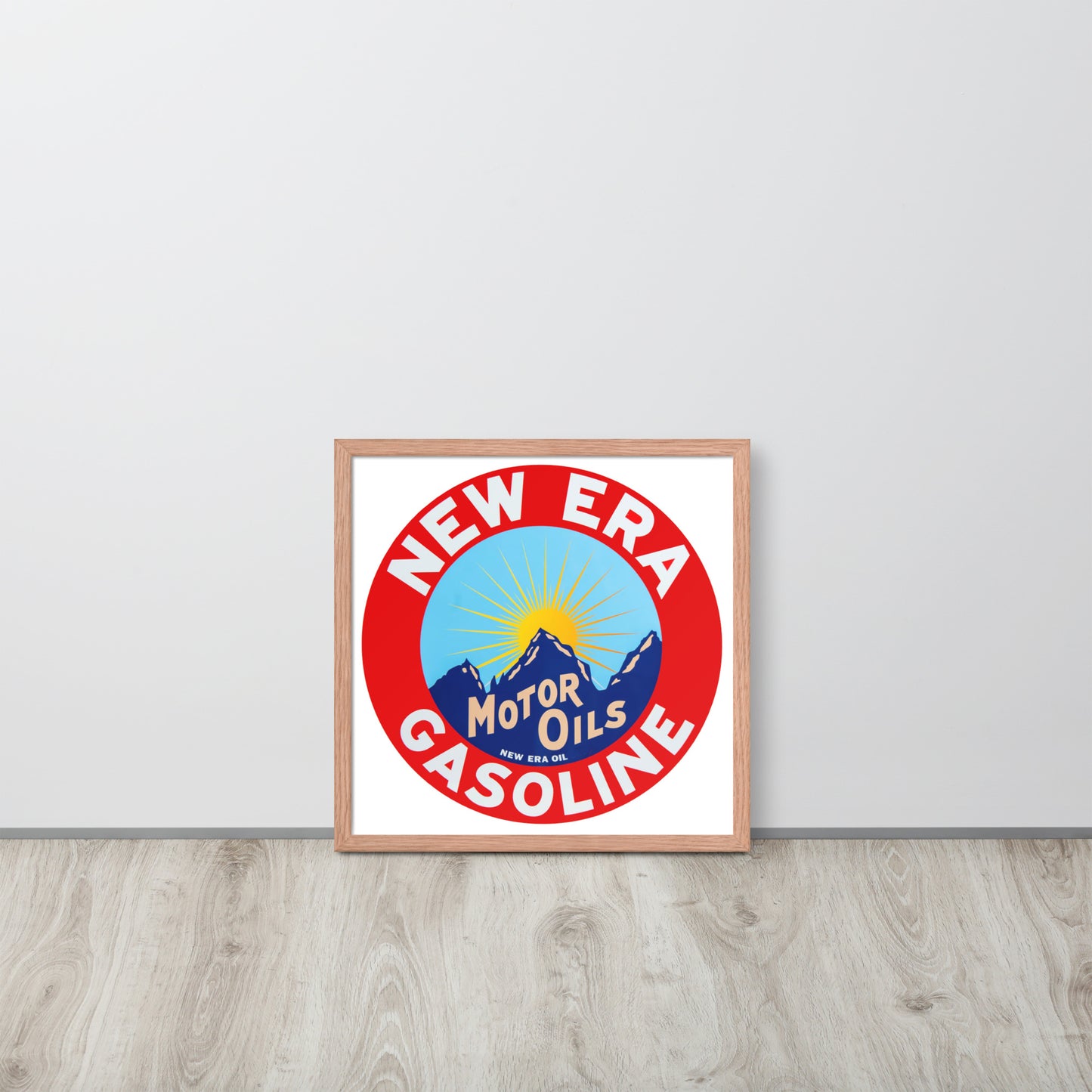 Retro Gas Sign New Era Framed poster