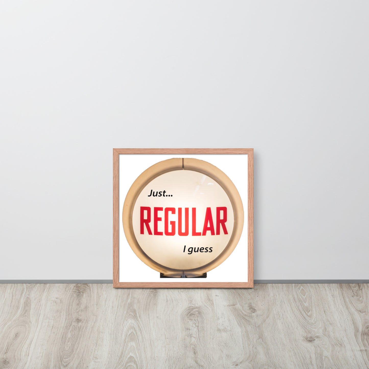 Retro Gas Globe Style Regular Framed poster