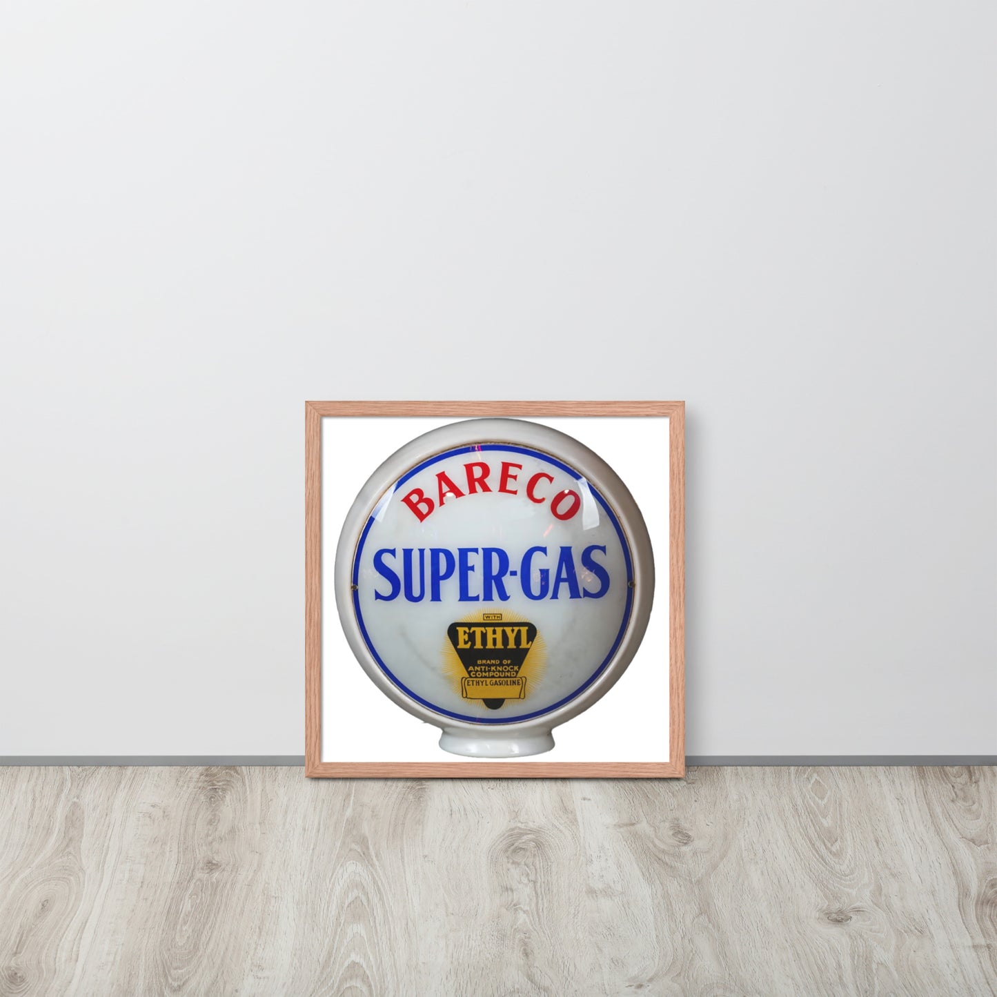 Retro Super Gas Globe Style Framed poster