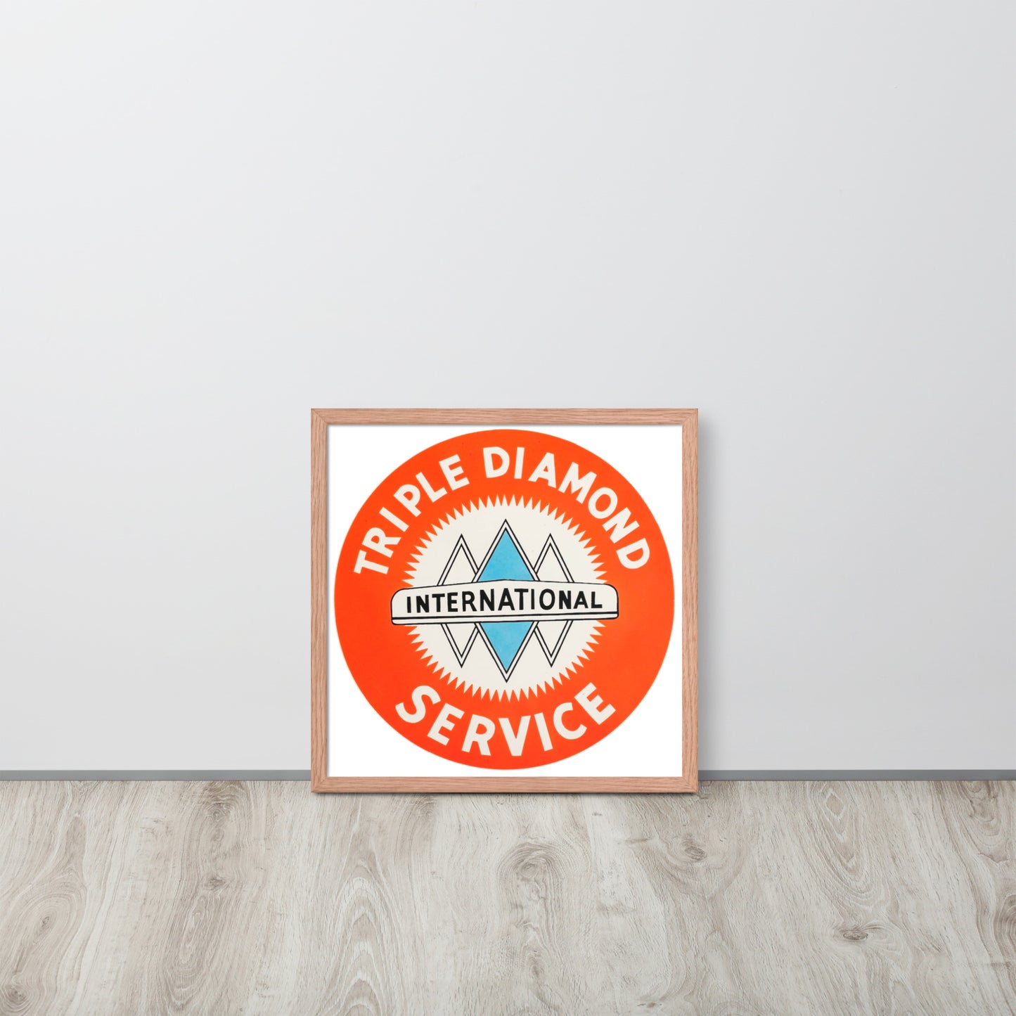 Triple Diamond Service Tin Style Framed poster