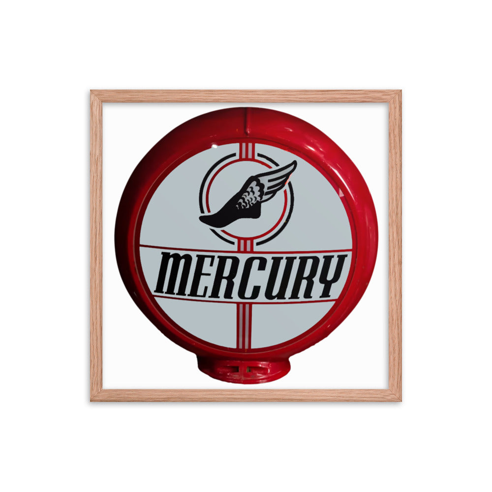 Retro Mercury Gas Globe Style Framed poster