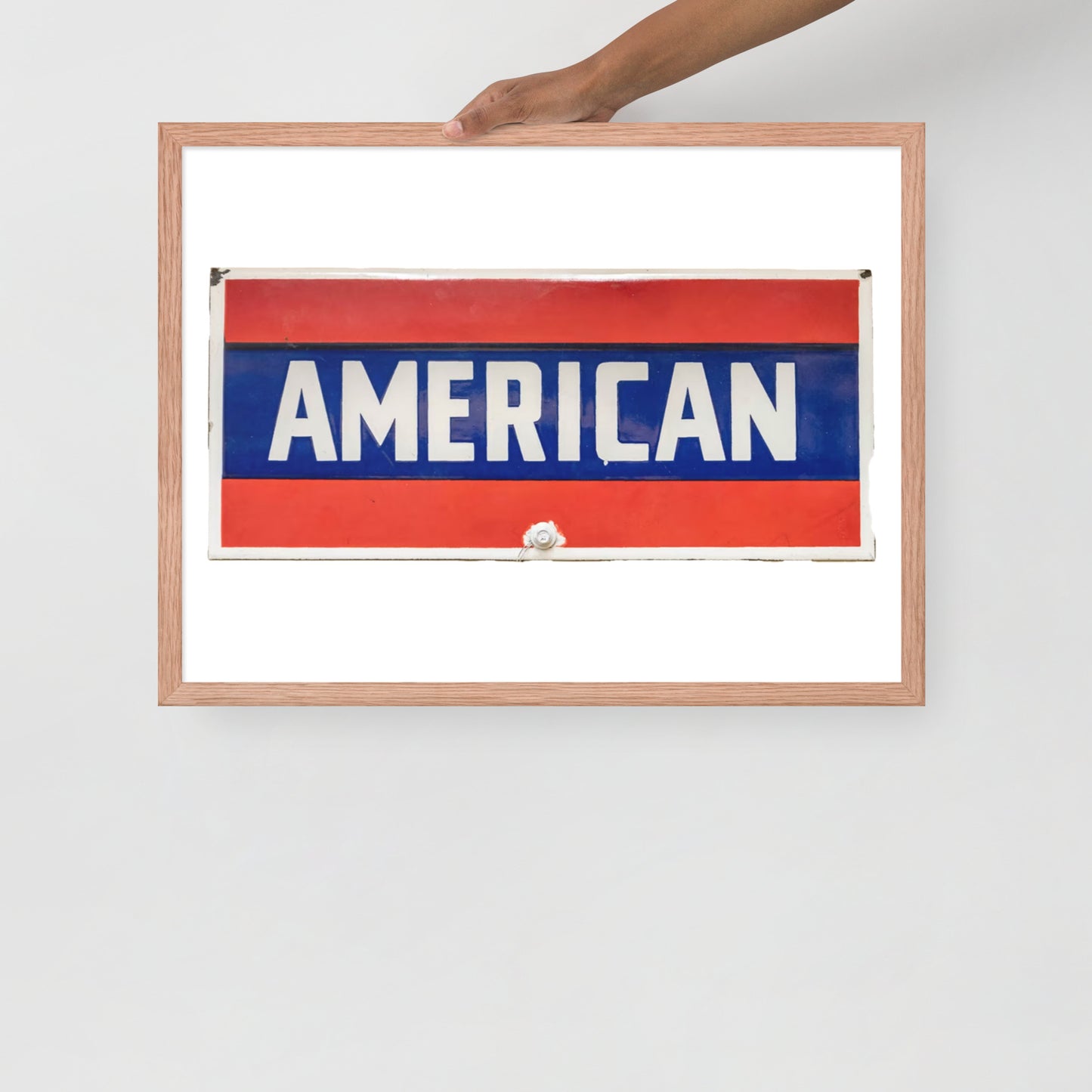 American Sign Porcelain Vintage Style Framed poster