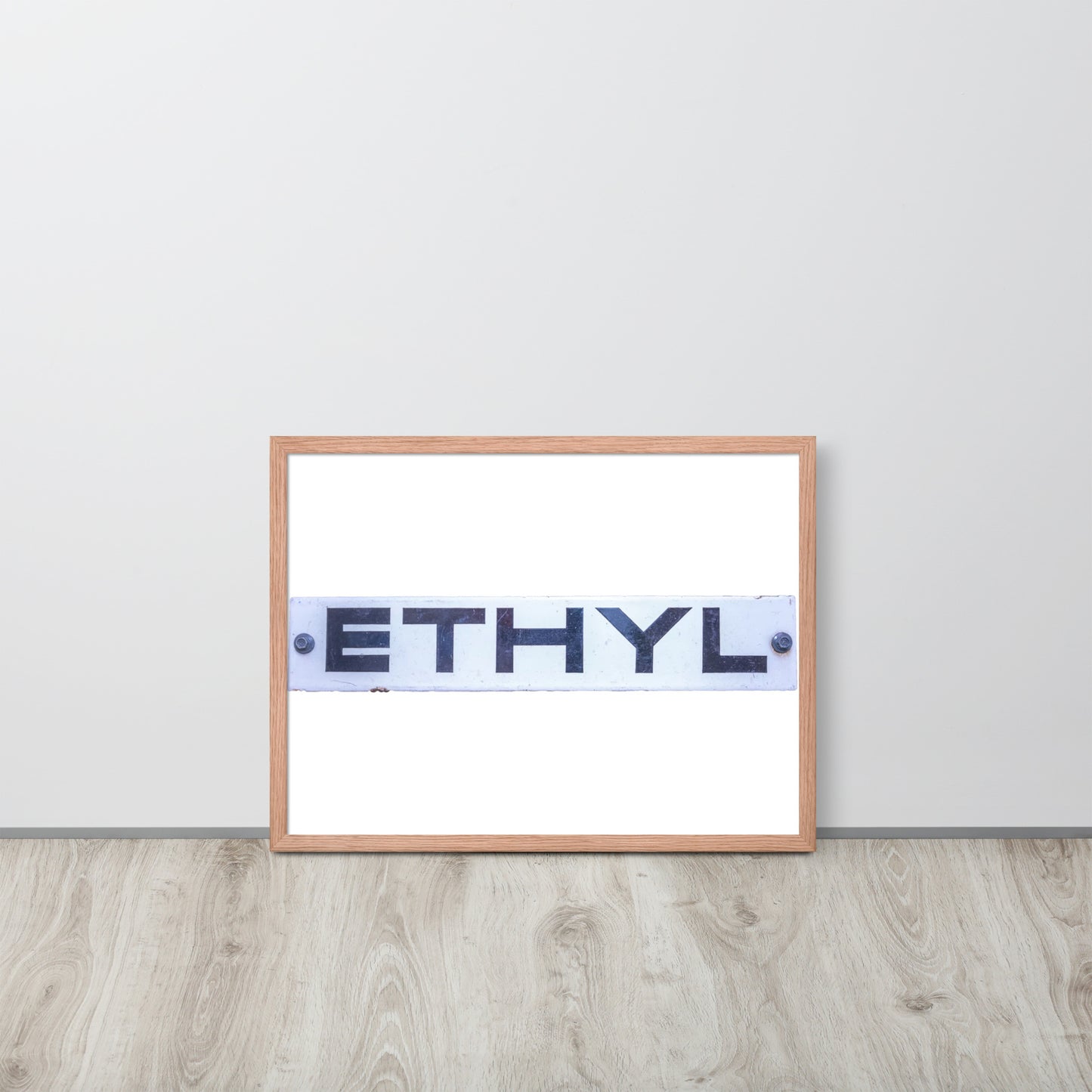 Vintage Ethyl Gas Sign Framed poster