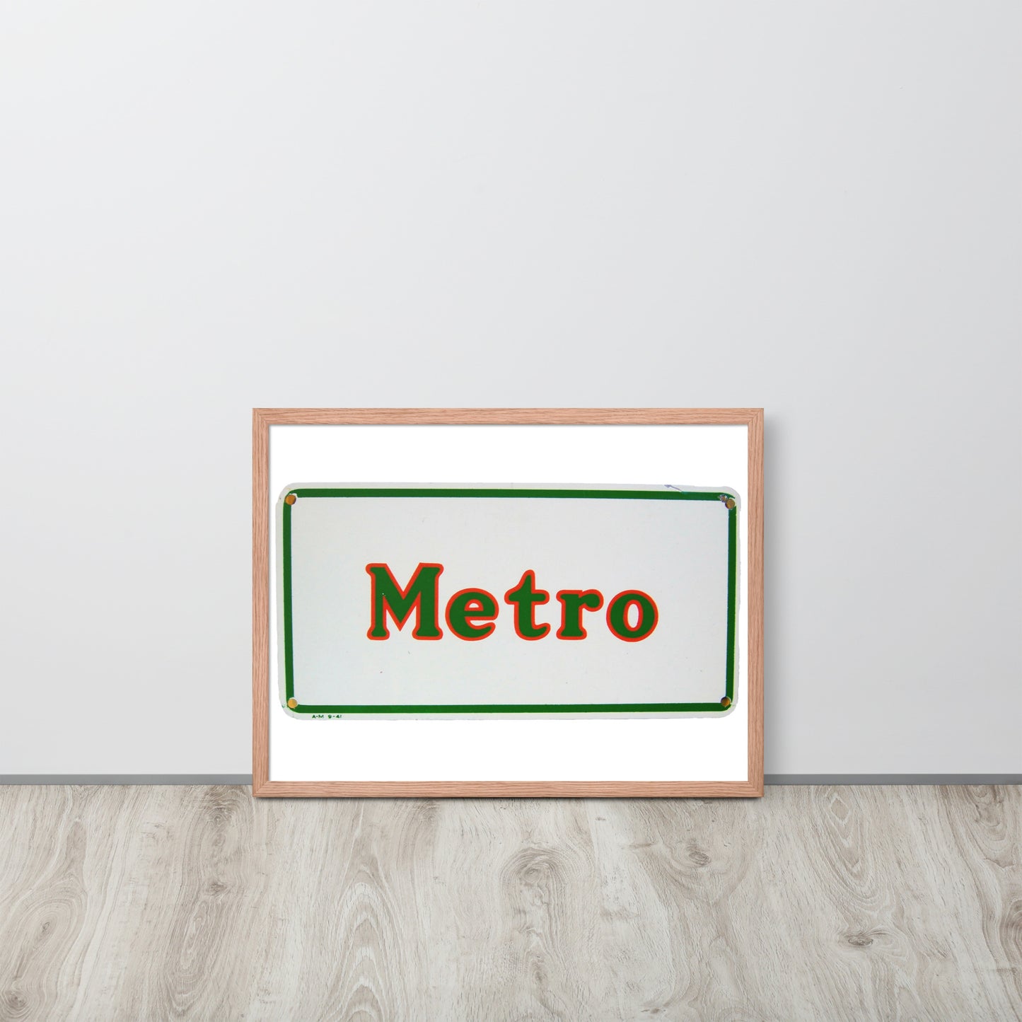 Retro Metro Tin Style Framed poster