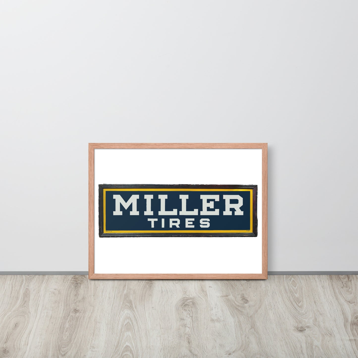 Vintage Miller Tire Sign Framed poster