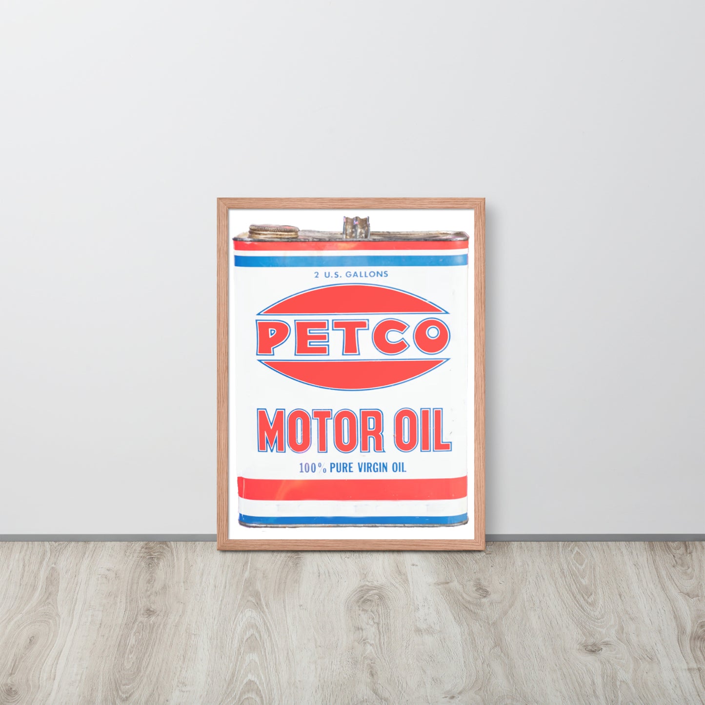 Vintage Petco Oil Can Framed poster