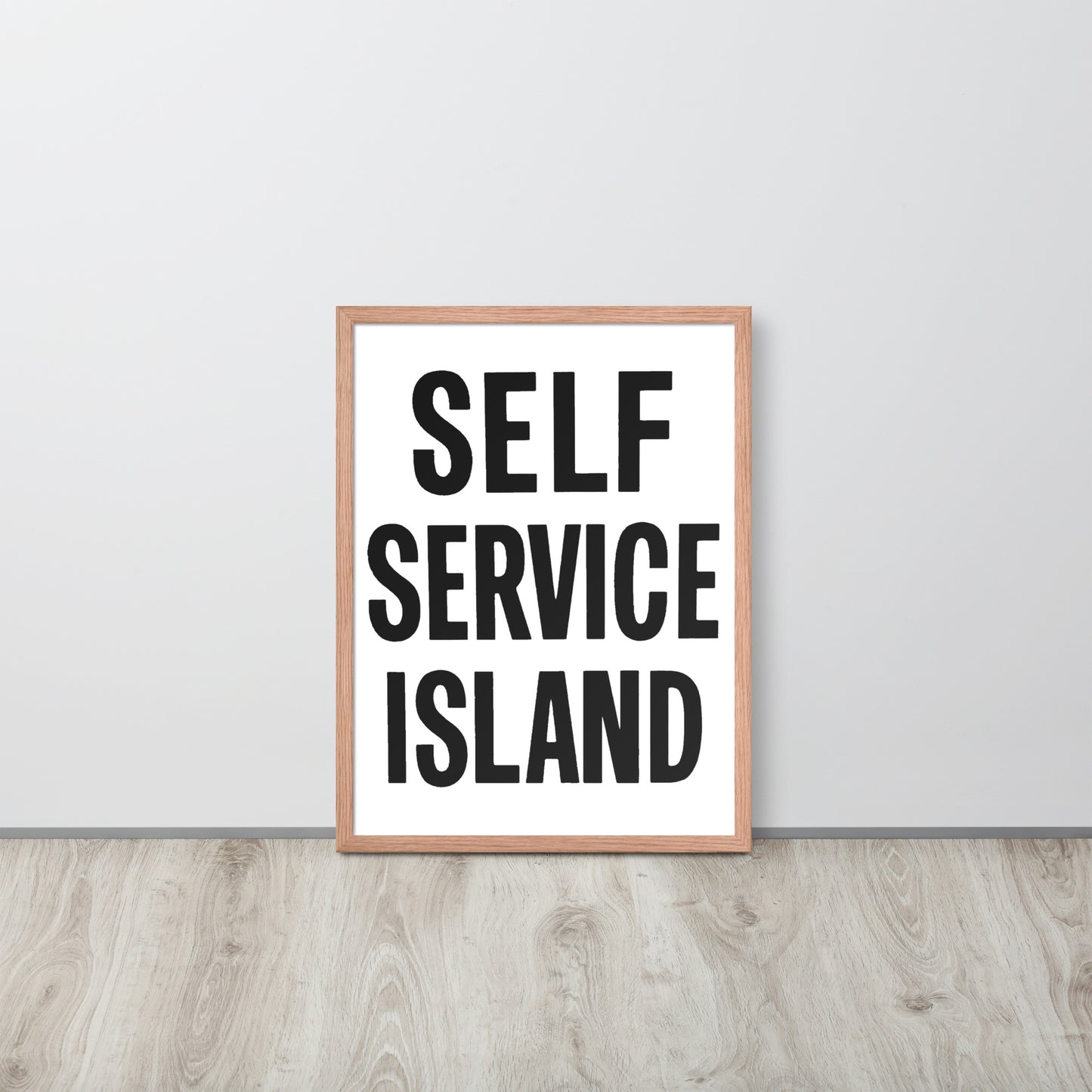 Self Service Island Design Framed poster