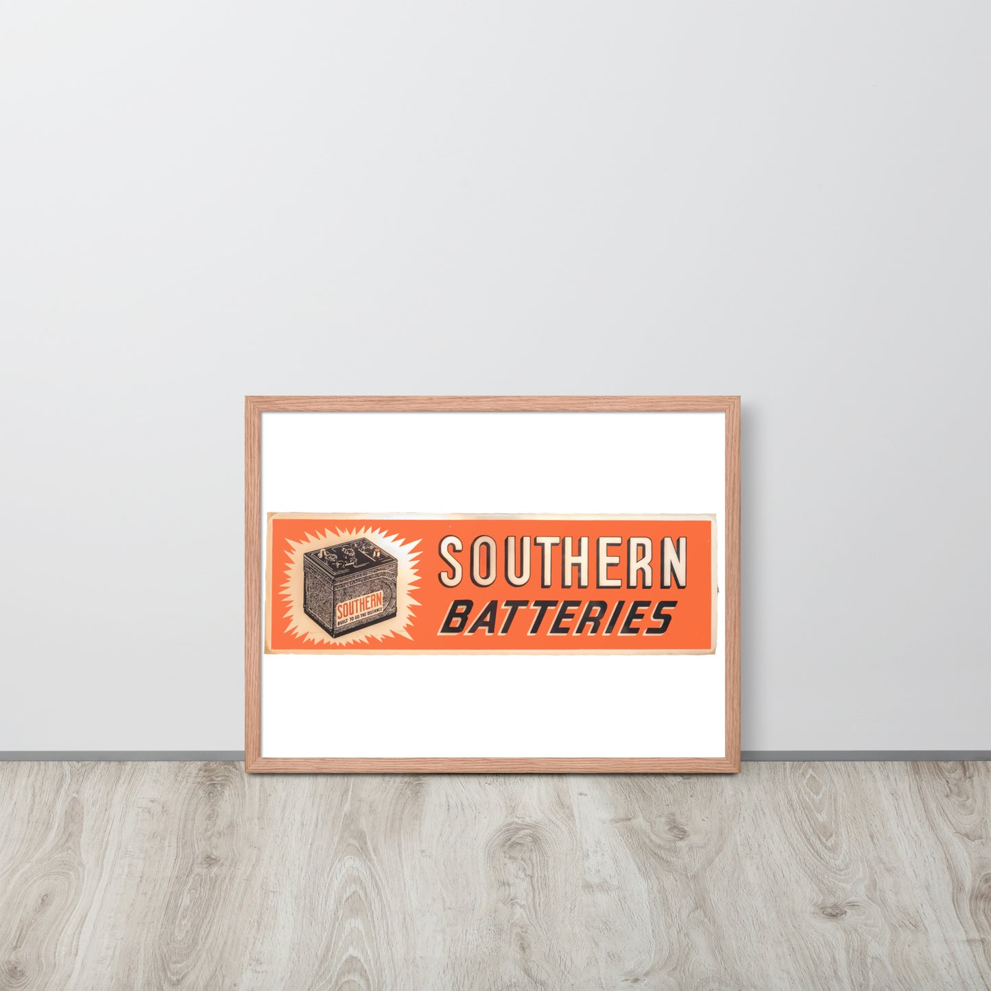 Vintage Porcelain Southern Batteries Framed poster