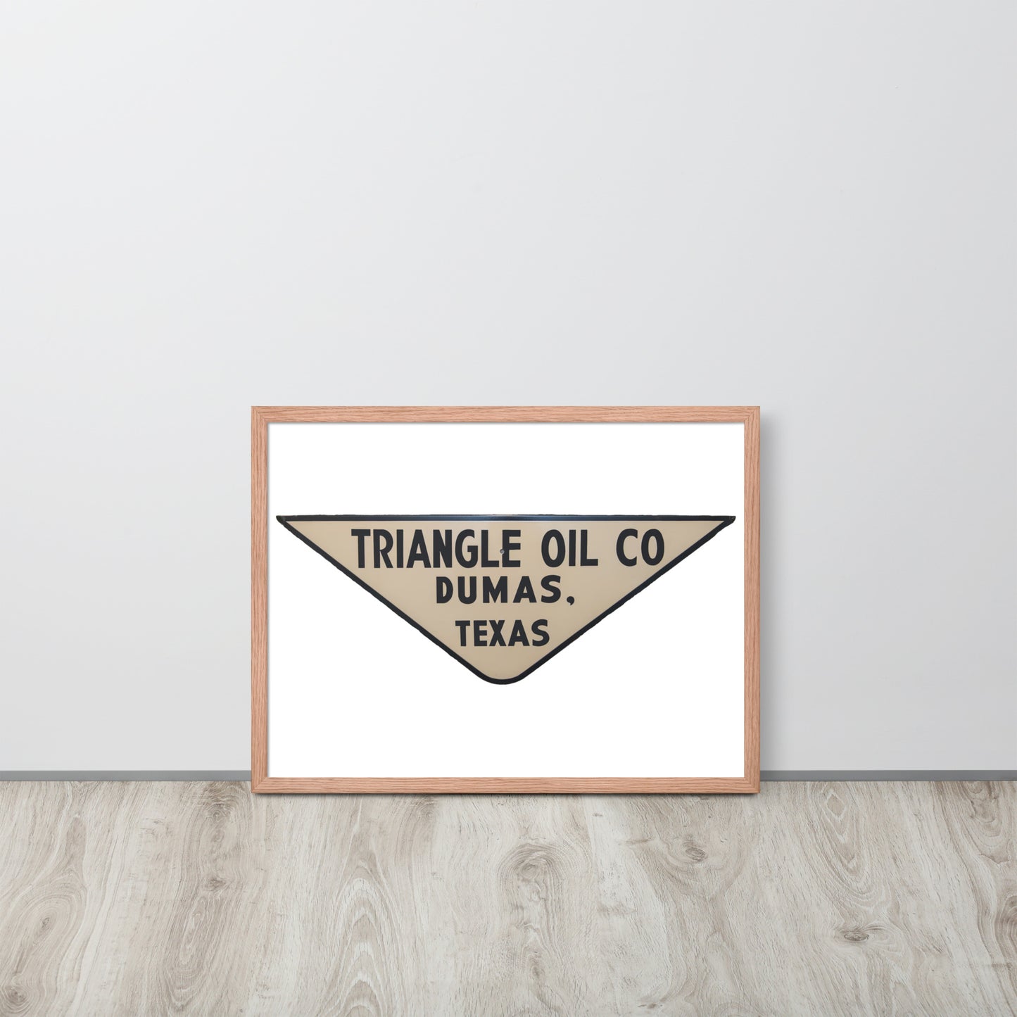 Retro Triangle Oil Company Tin Style Framed poster