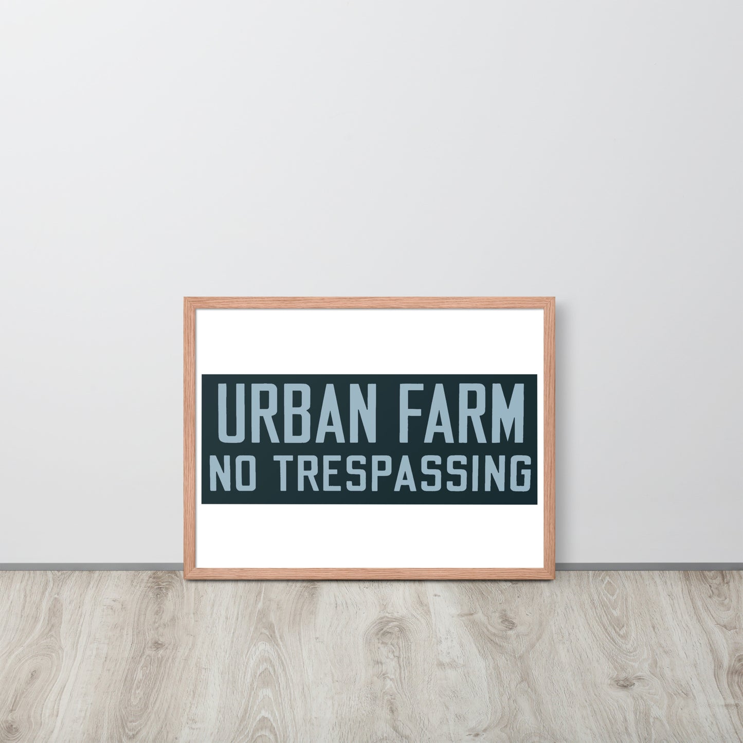 Retro Urban Farm Sign Porcelain Style Framed poster