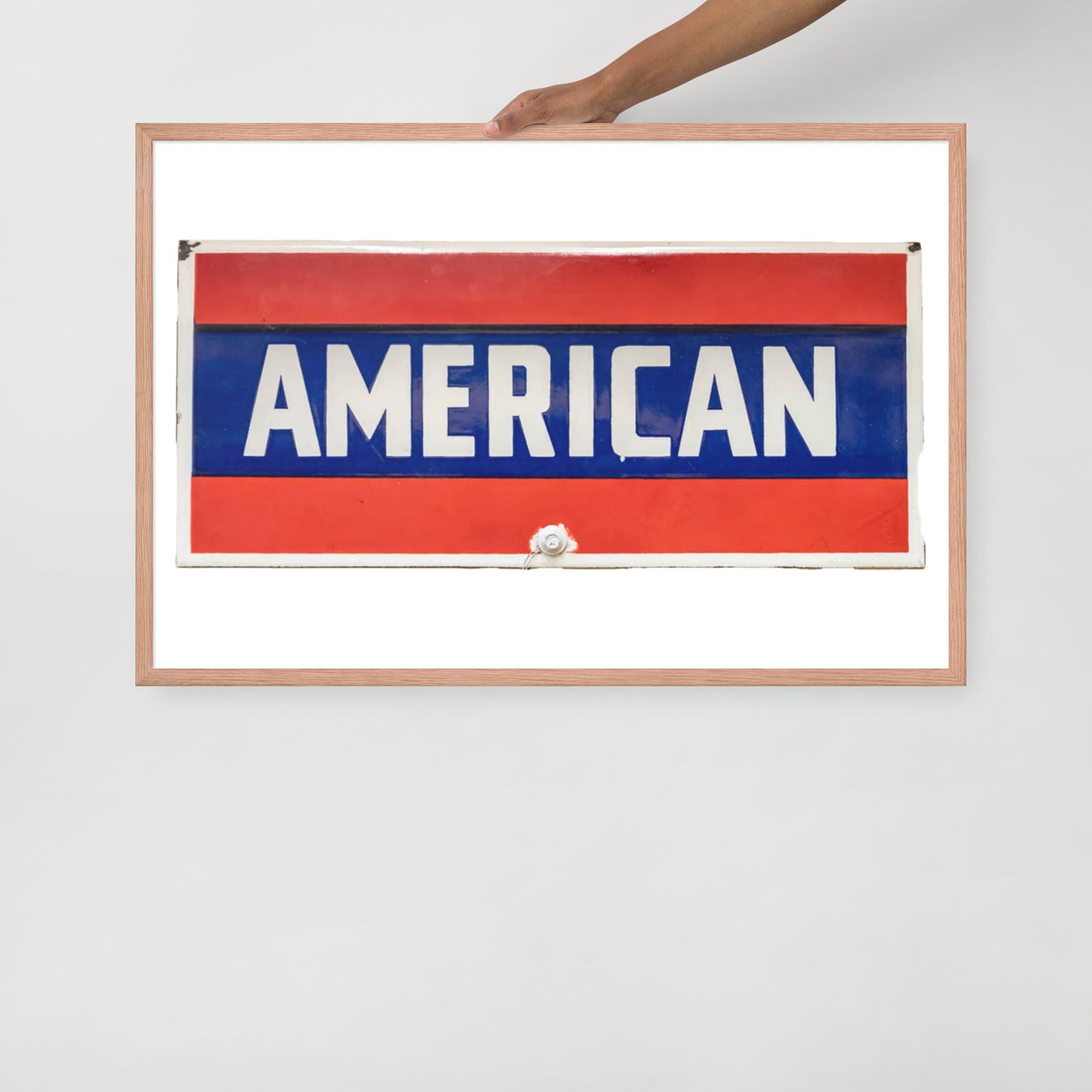 American Sign Porcelain Vintage Style Framed poster