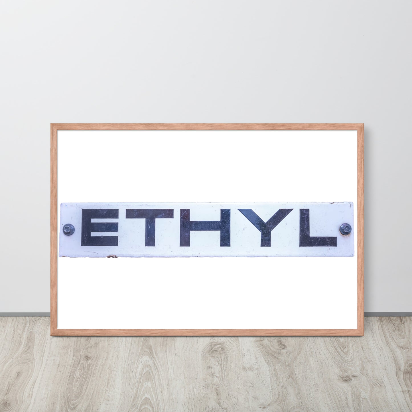 Vintage Ethyl Gas Sign Framed poster