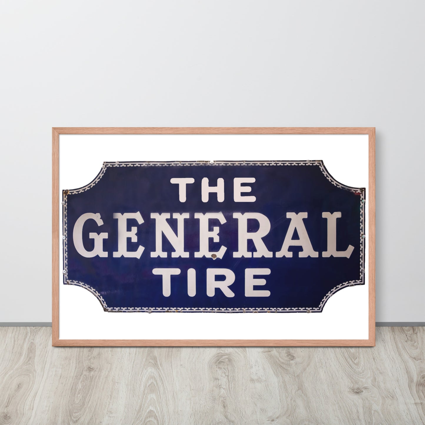 Vintage Tire Tin Style Framed poster