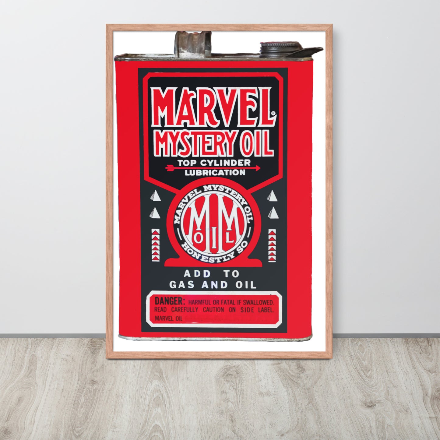 Vintage Marvel Mystery Oil Framed poster