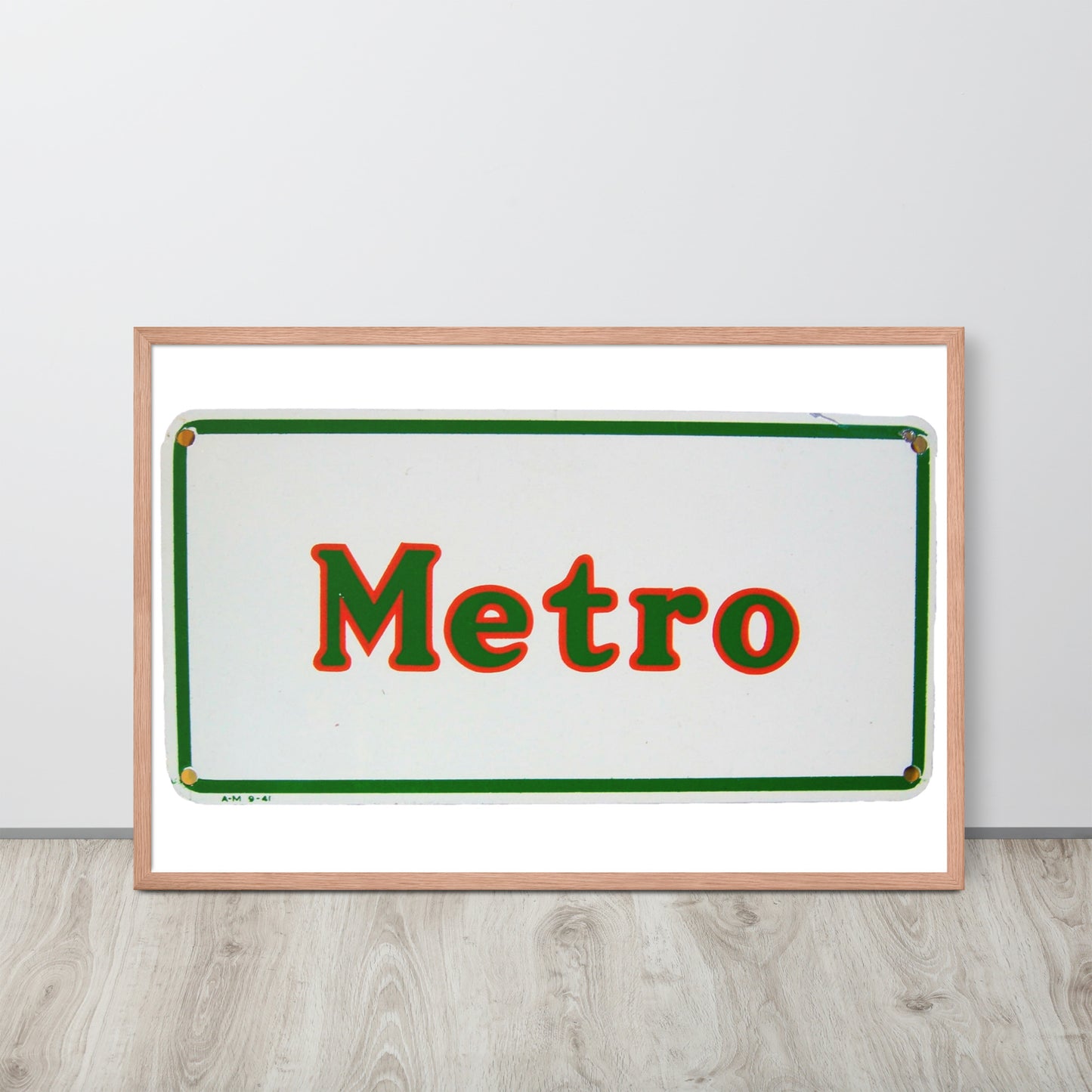 Retro Metro Tin Style Framed poster