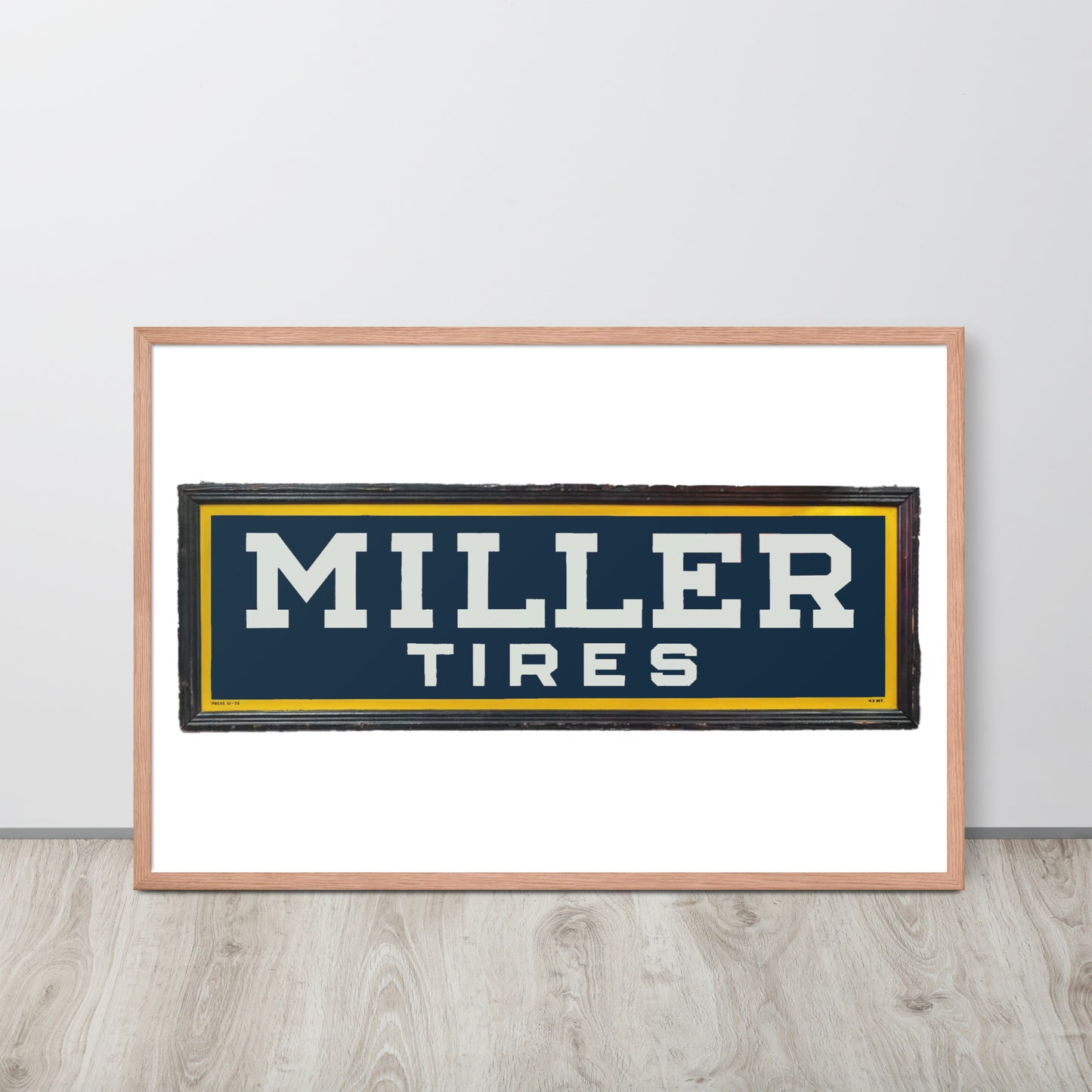 Vintage Miller Tire Sign Framed poster