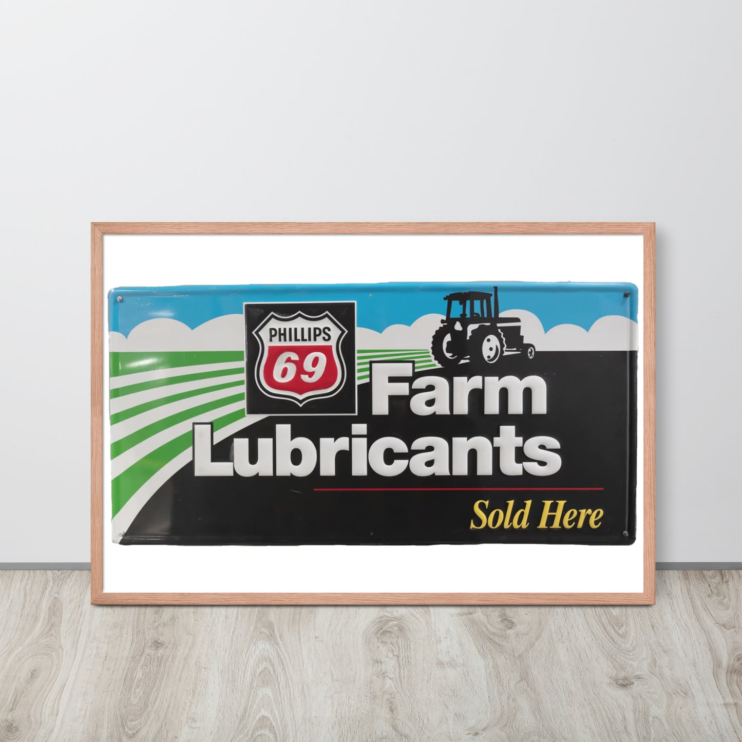 Phillips 69 License Plate Style Framed poster