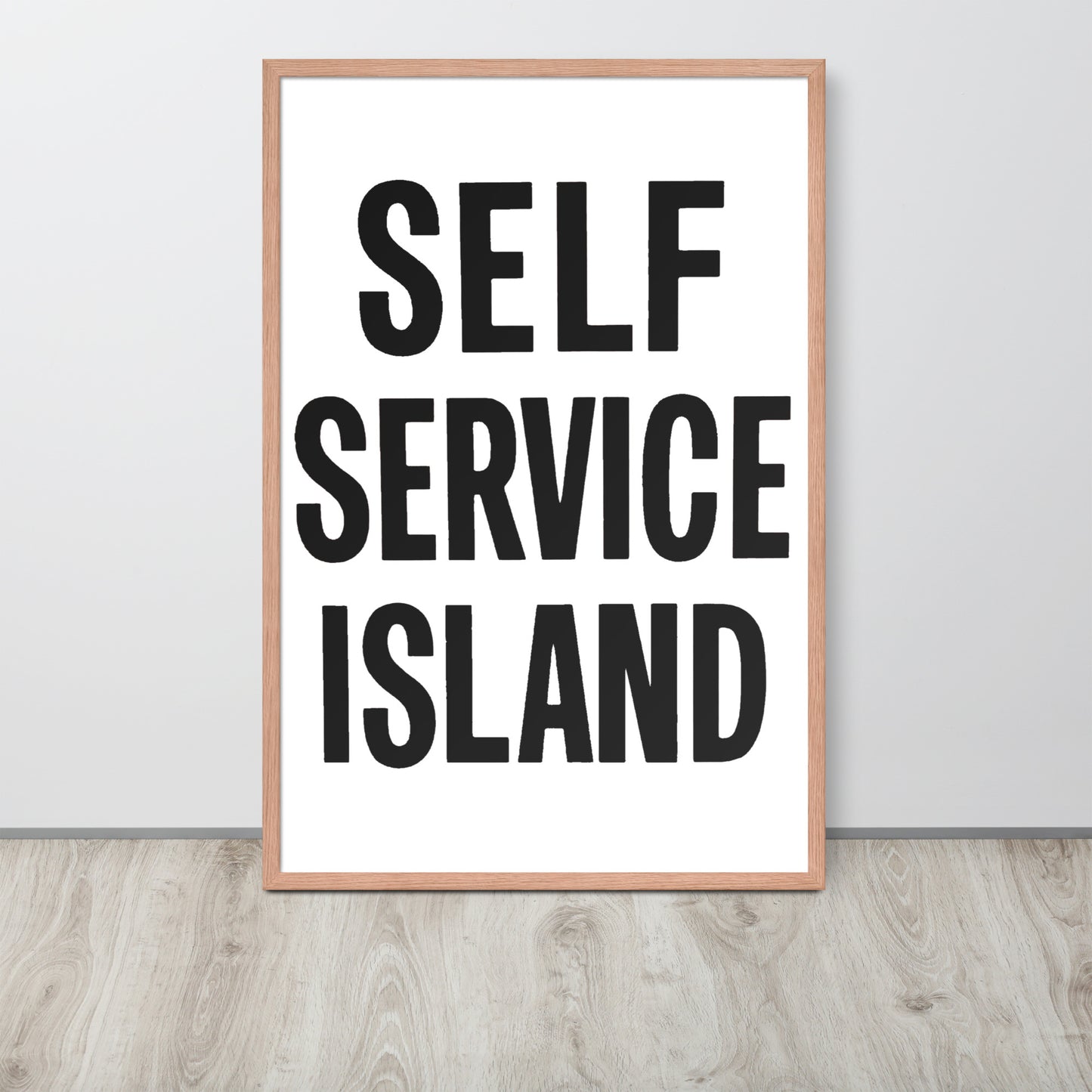 Self Service Island Design Framed poster