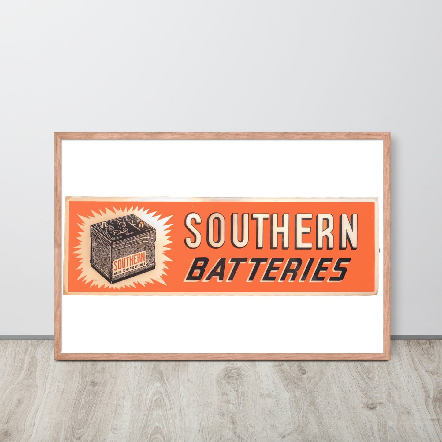 Vintage Porcelain Southern Batteries Framed poster