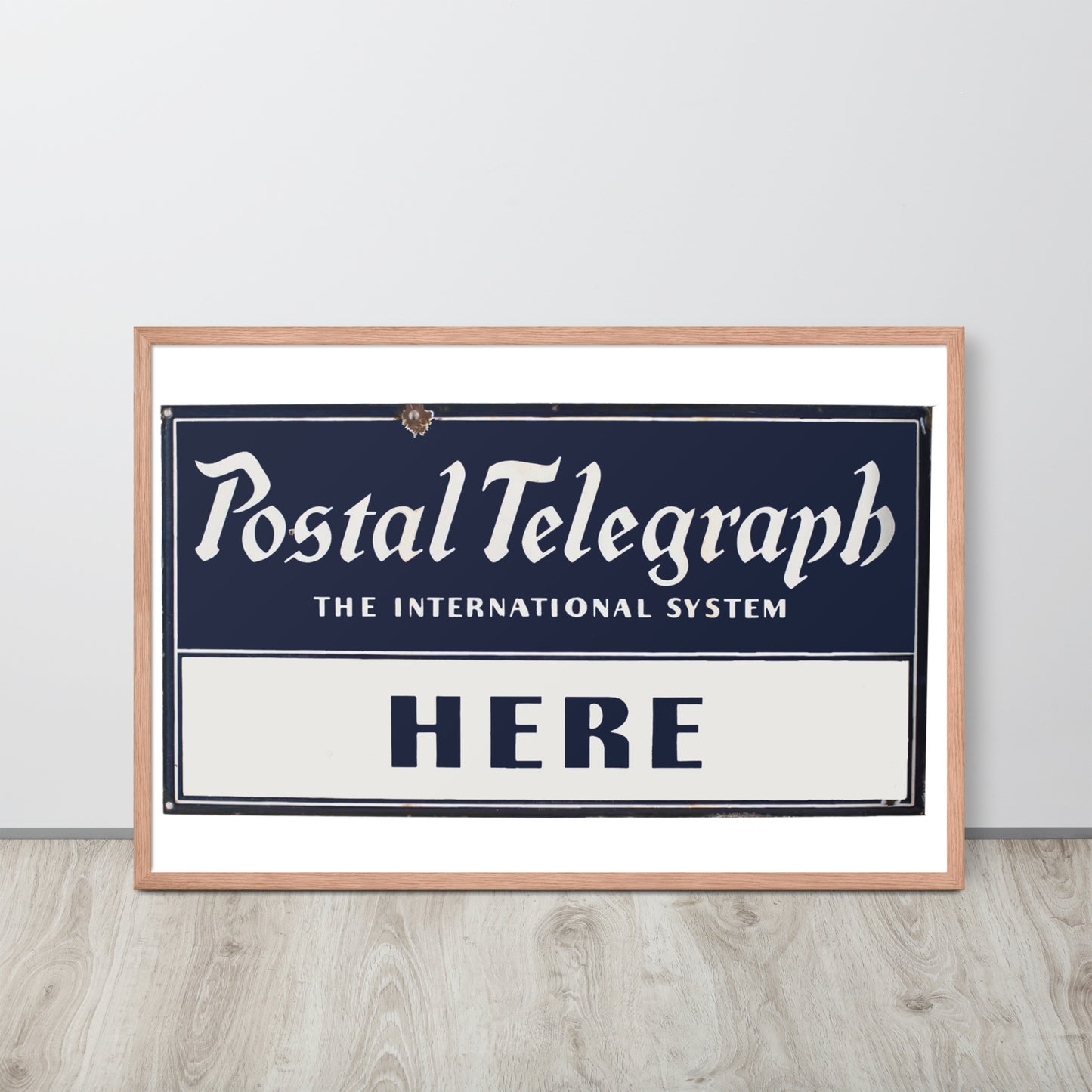 Vintage Telegraph Sign (The Original Email) Framed poster