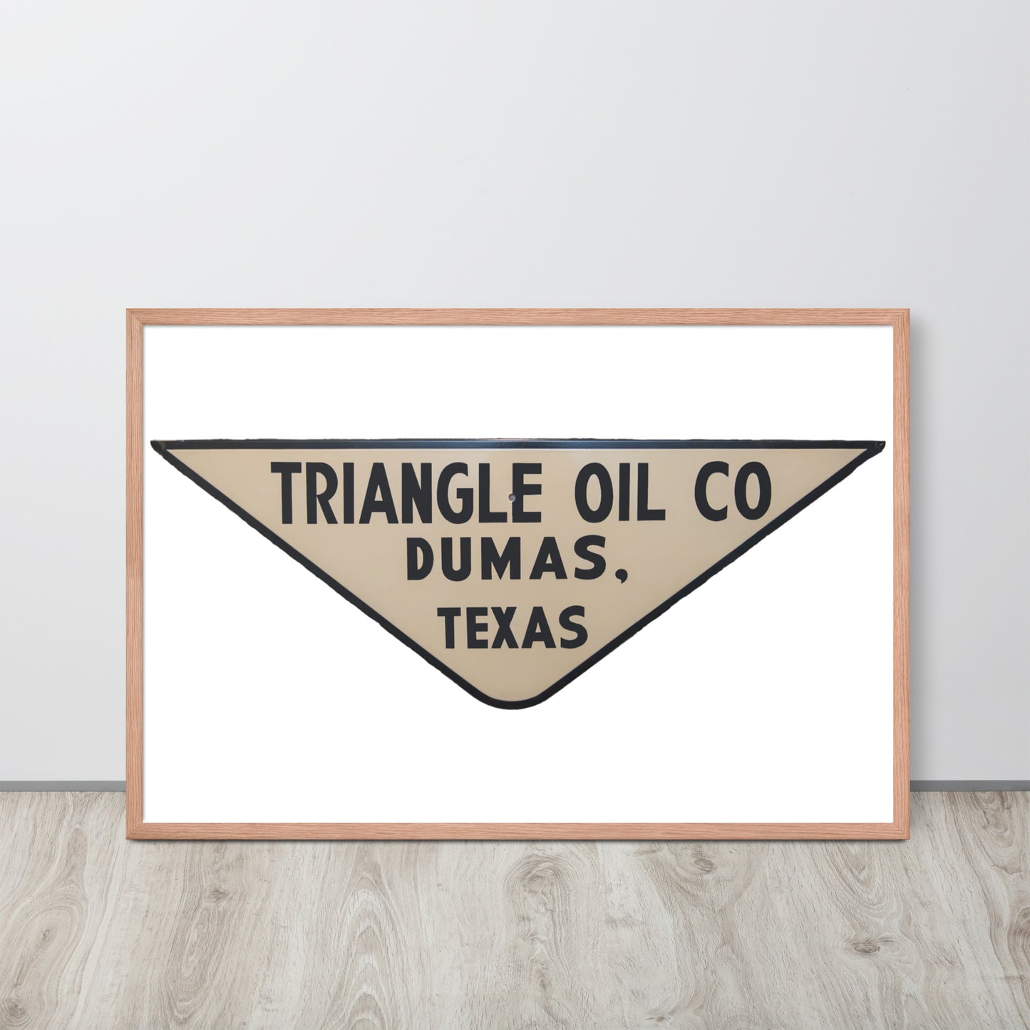 Retro Triangle Oil Company Tin Style Framed poster