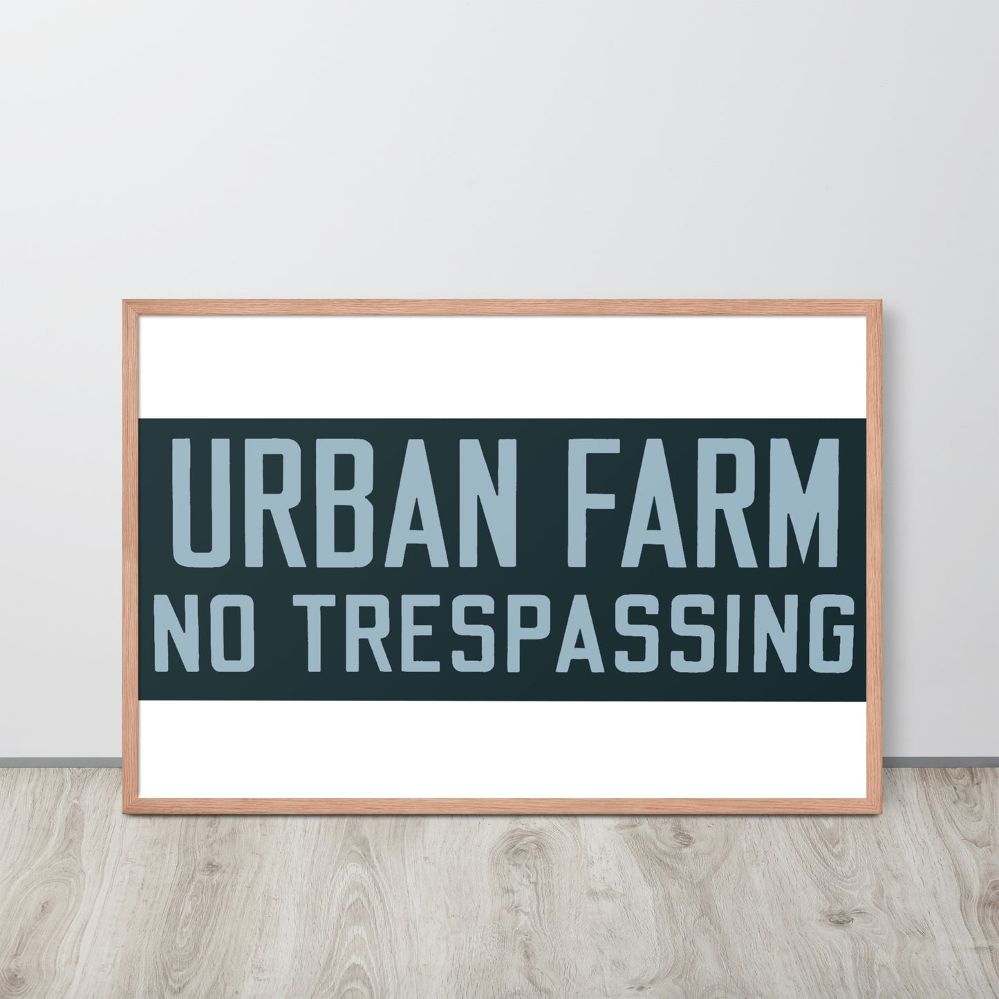 Retro Urban Farm Sign Porcelain Style Framed poster