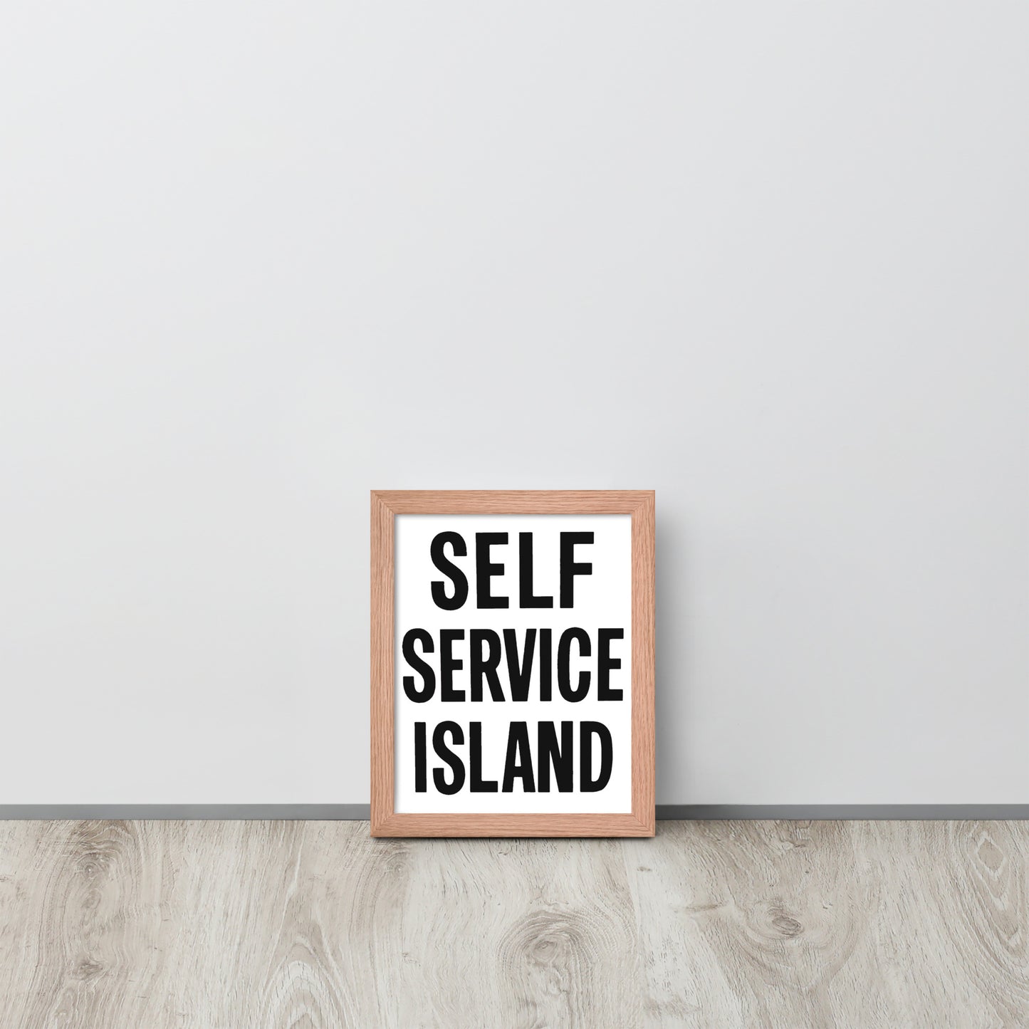 Self Service Island Design Framed poster