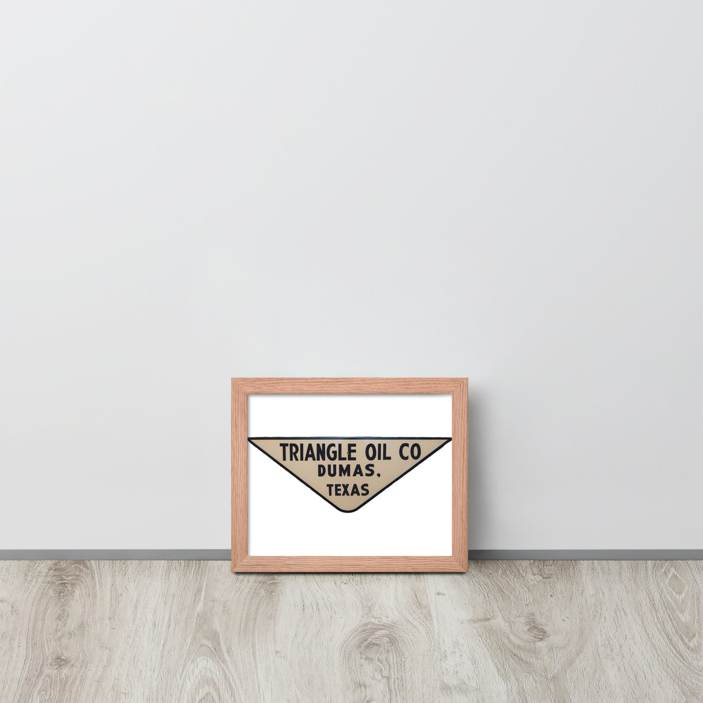 Retro Triangle Oil Company Tin Style Framed poster