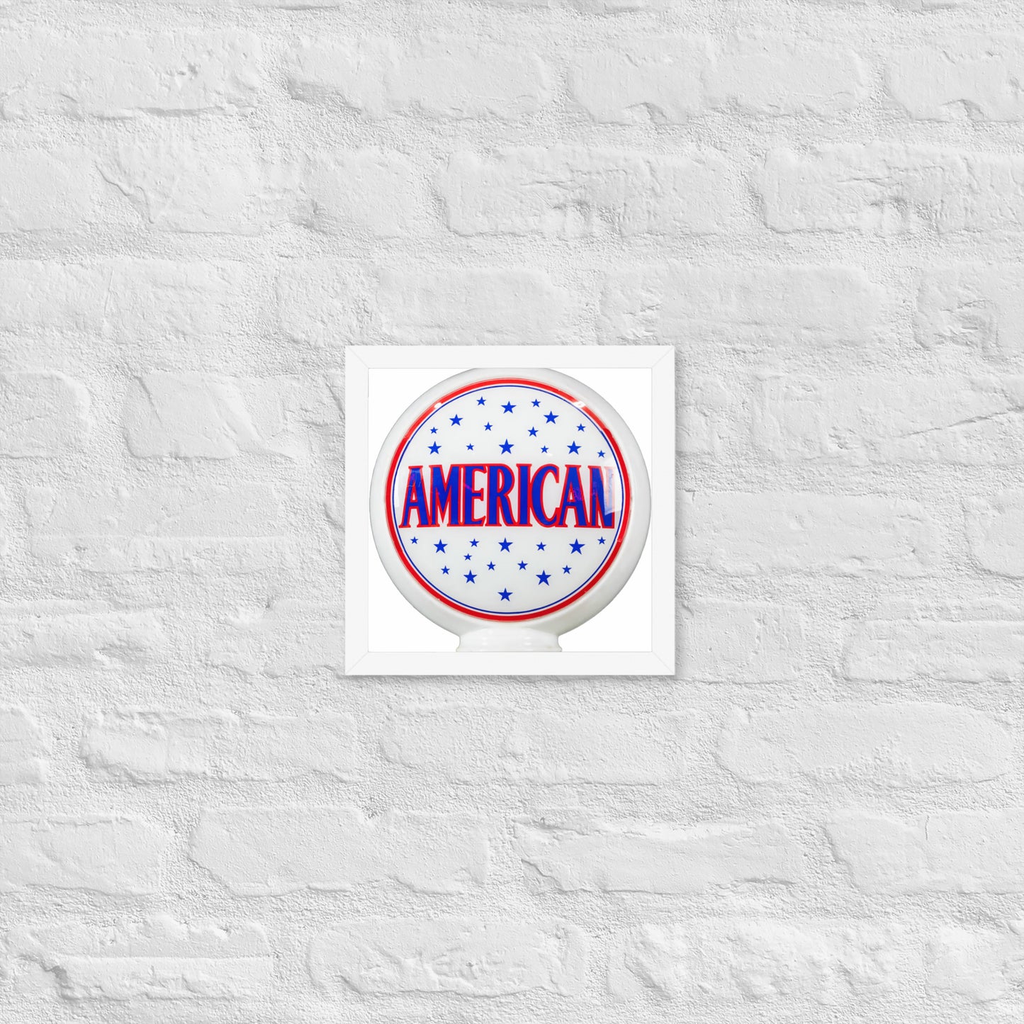 American Gas Globe Style Framed poster