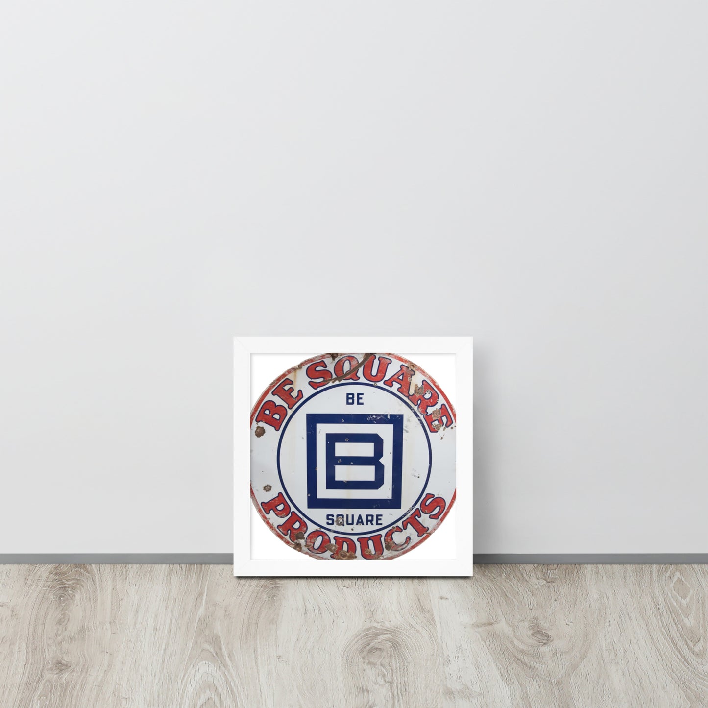 B Square Design Porcelain Framed poster