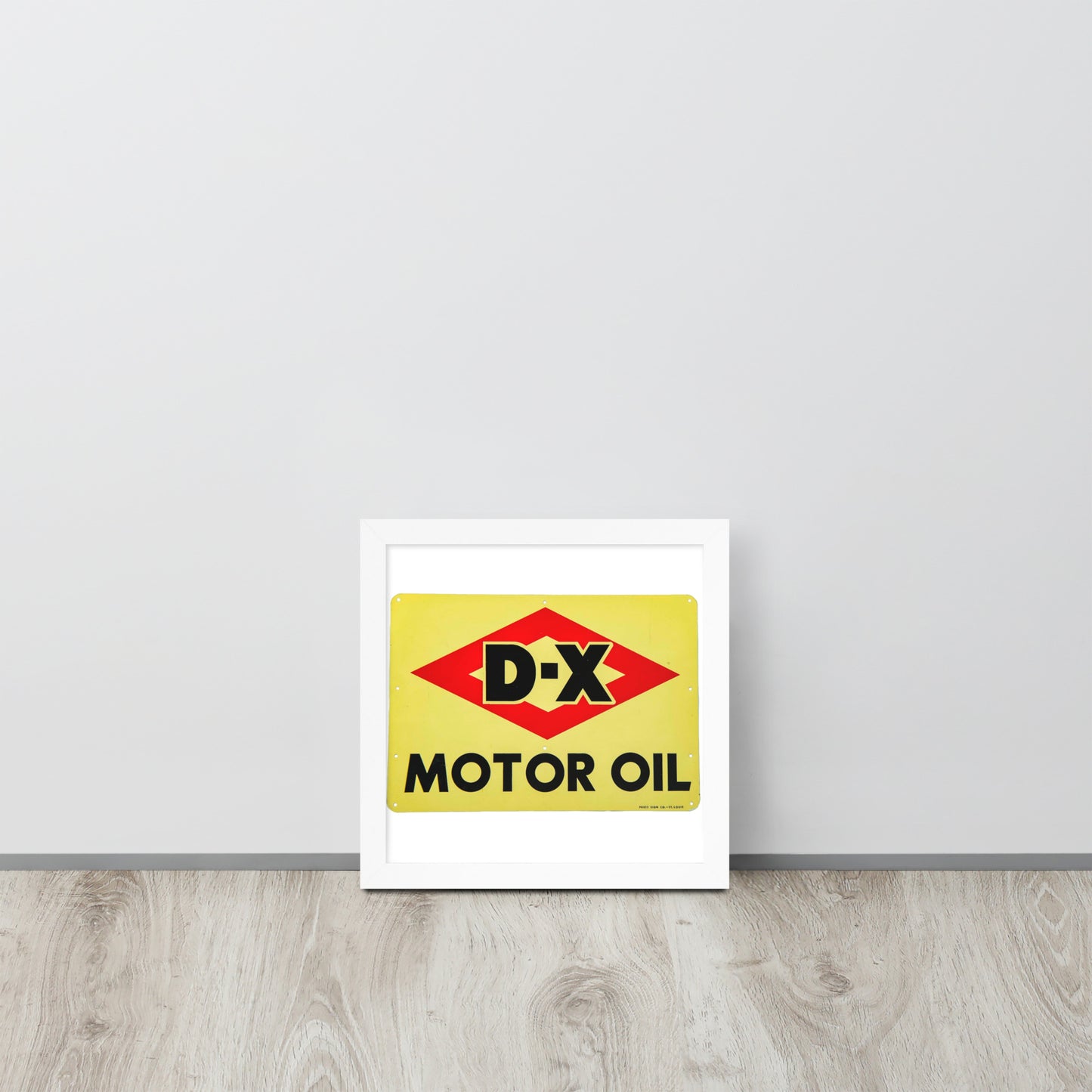 DX Oil Vintage Sign Style Framed poster