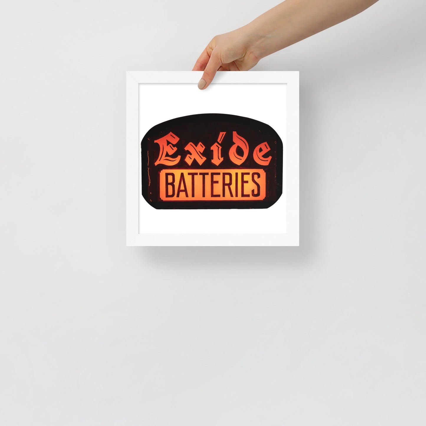 Vintage Battery Sign Framed poster