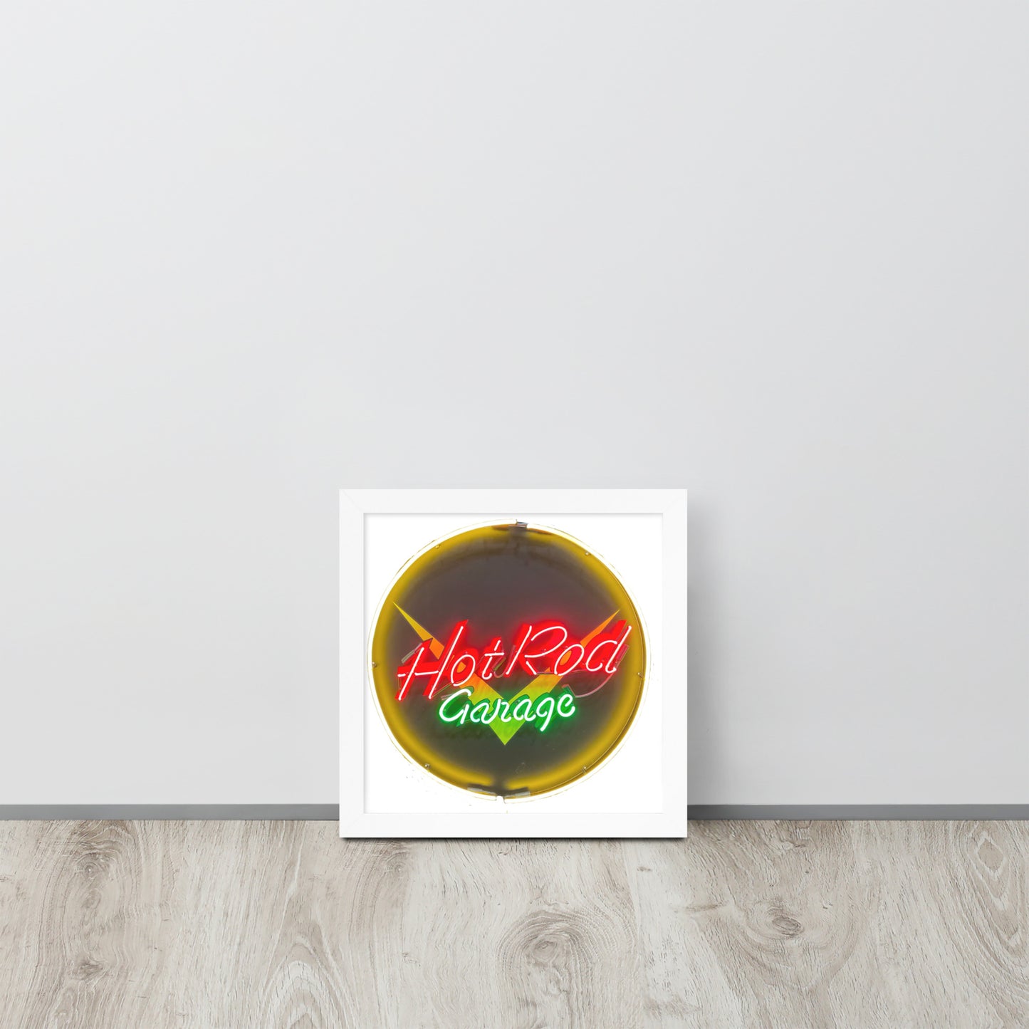 Hot Rod Garage Vintage Neon Sign Framed poster