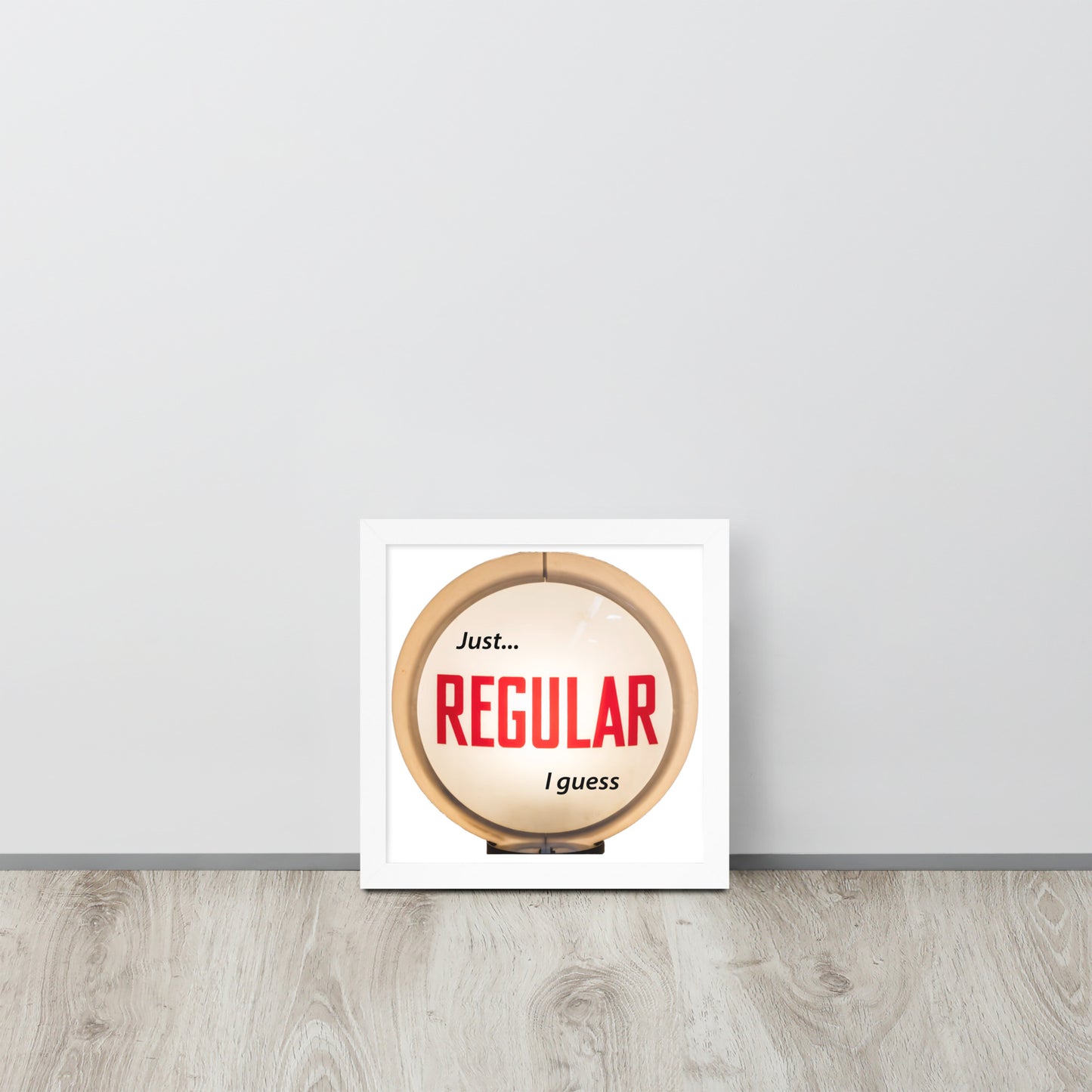 Retro Gas Globe Style Regular Framed poster