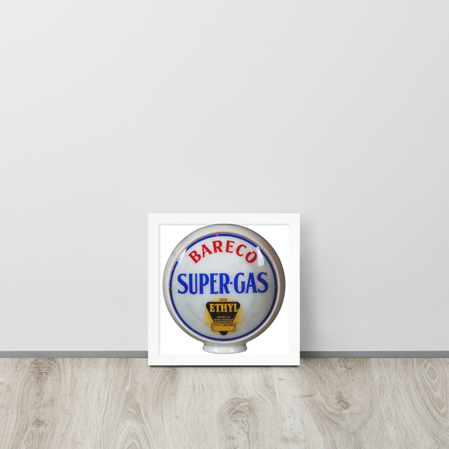 Retro Super Gas Globe Style Framed poster