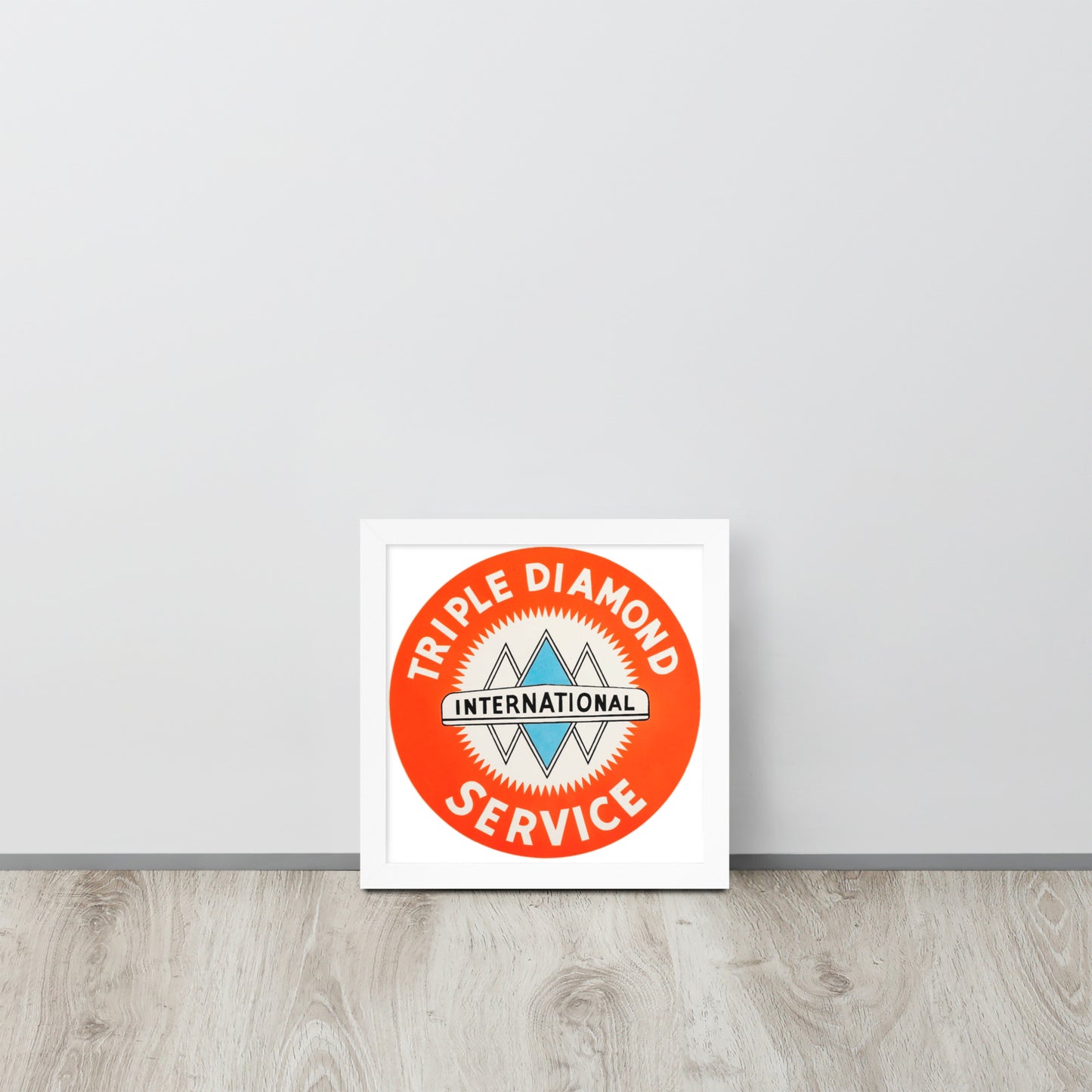 Triple Diamond Service Tin Style Framed poster