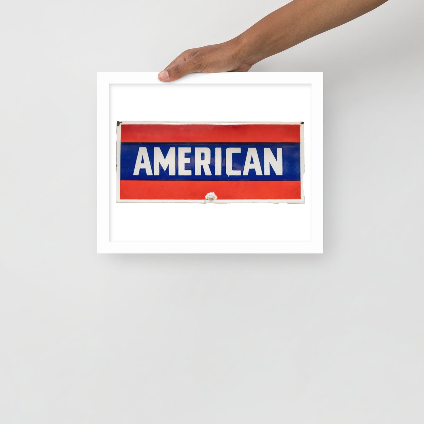 American Sign Porcelain Vintage Style Framed poster