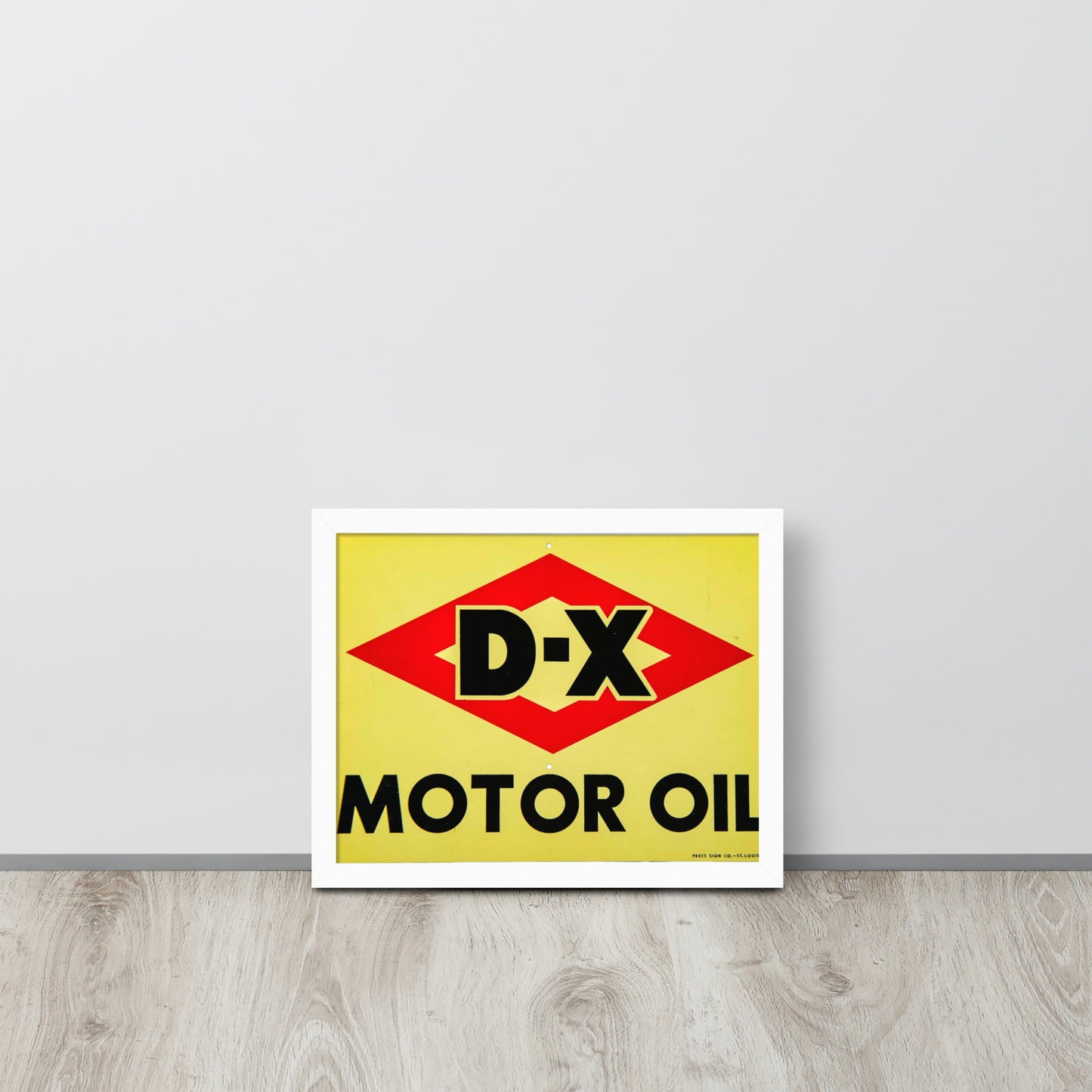 DX Oil Vintage Sign Style Framed poster