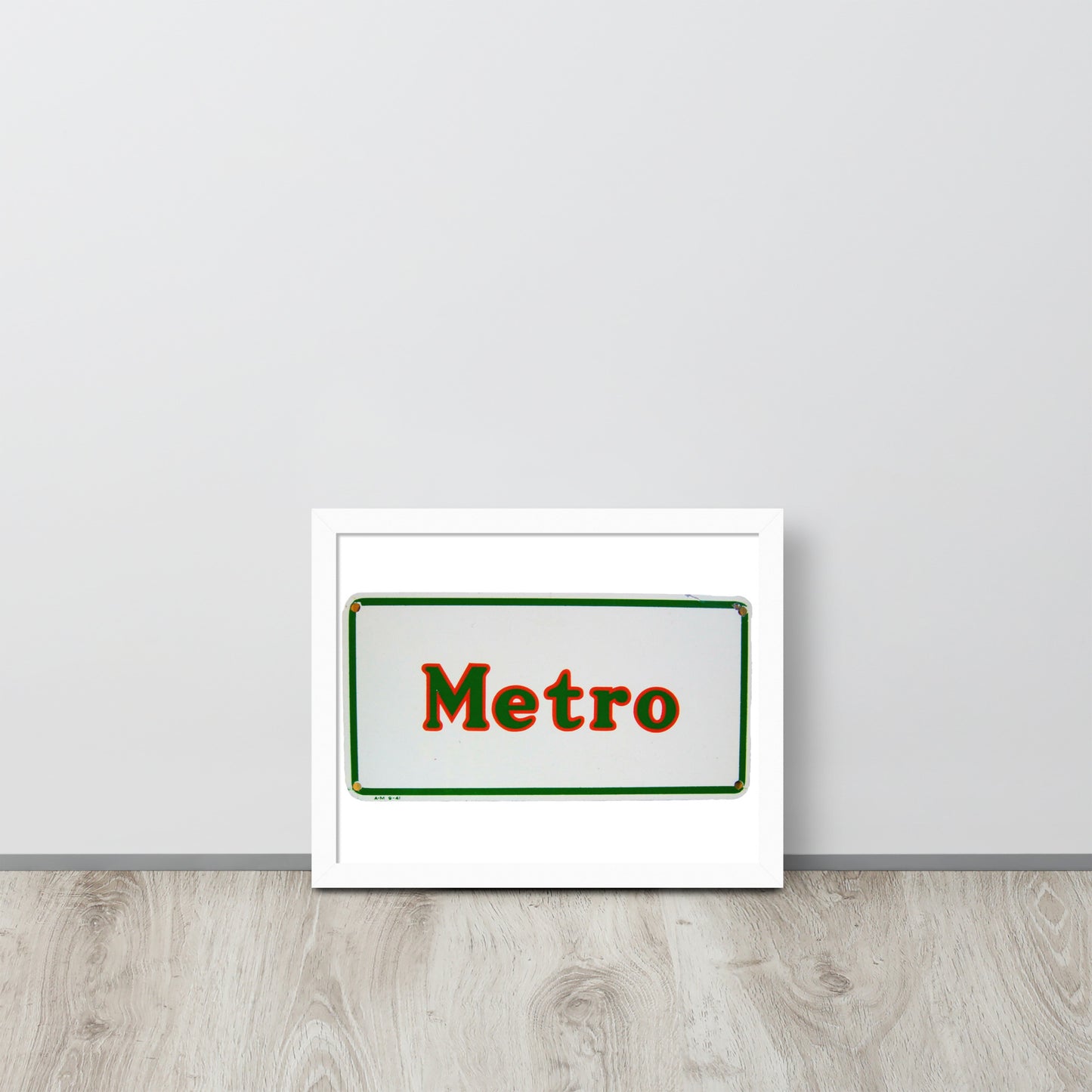 Retro Metro Tin Style Framed poster