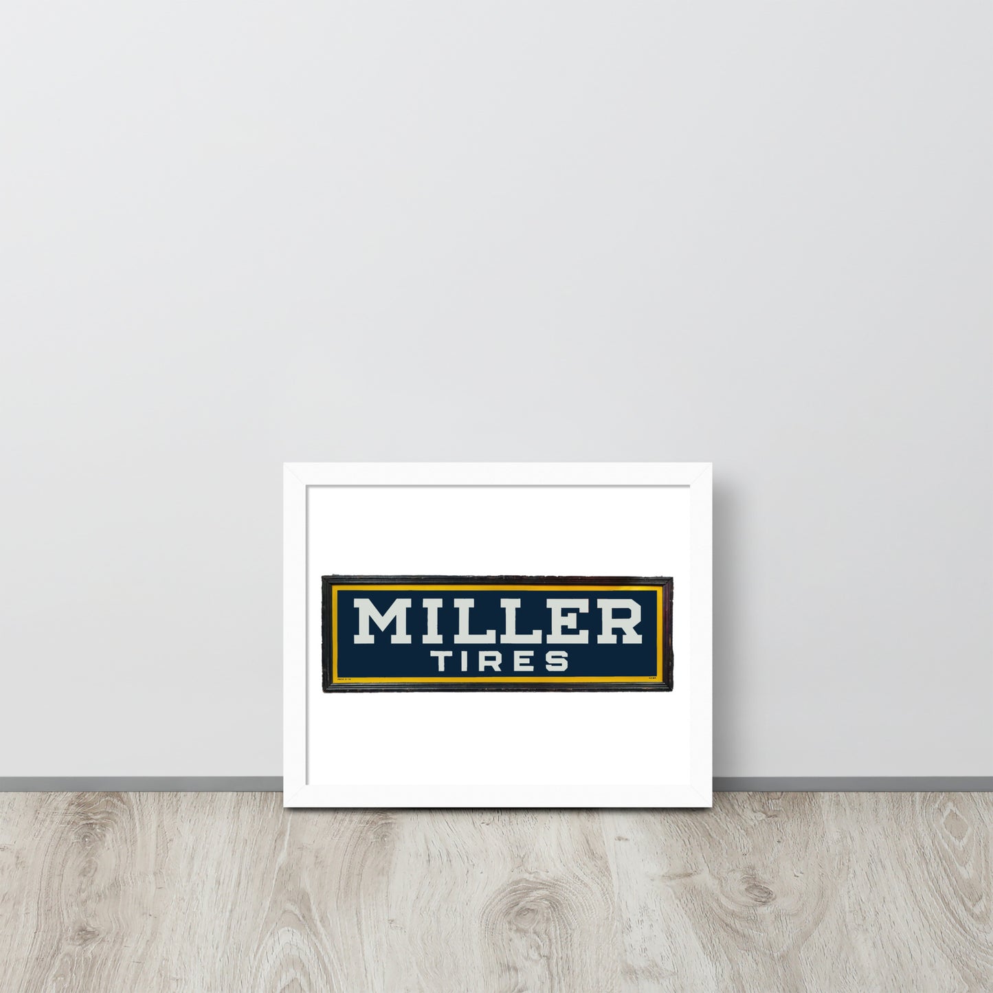 Vintage Miller Tire Sign Framed poster