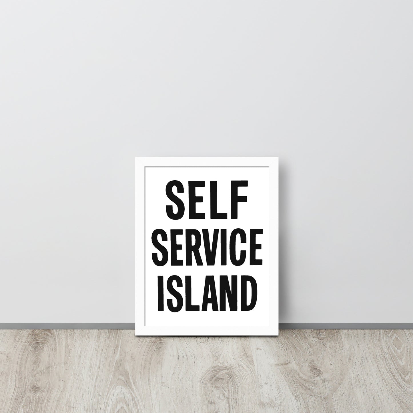 Self Service Island Design Framed poster