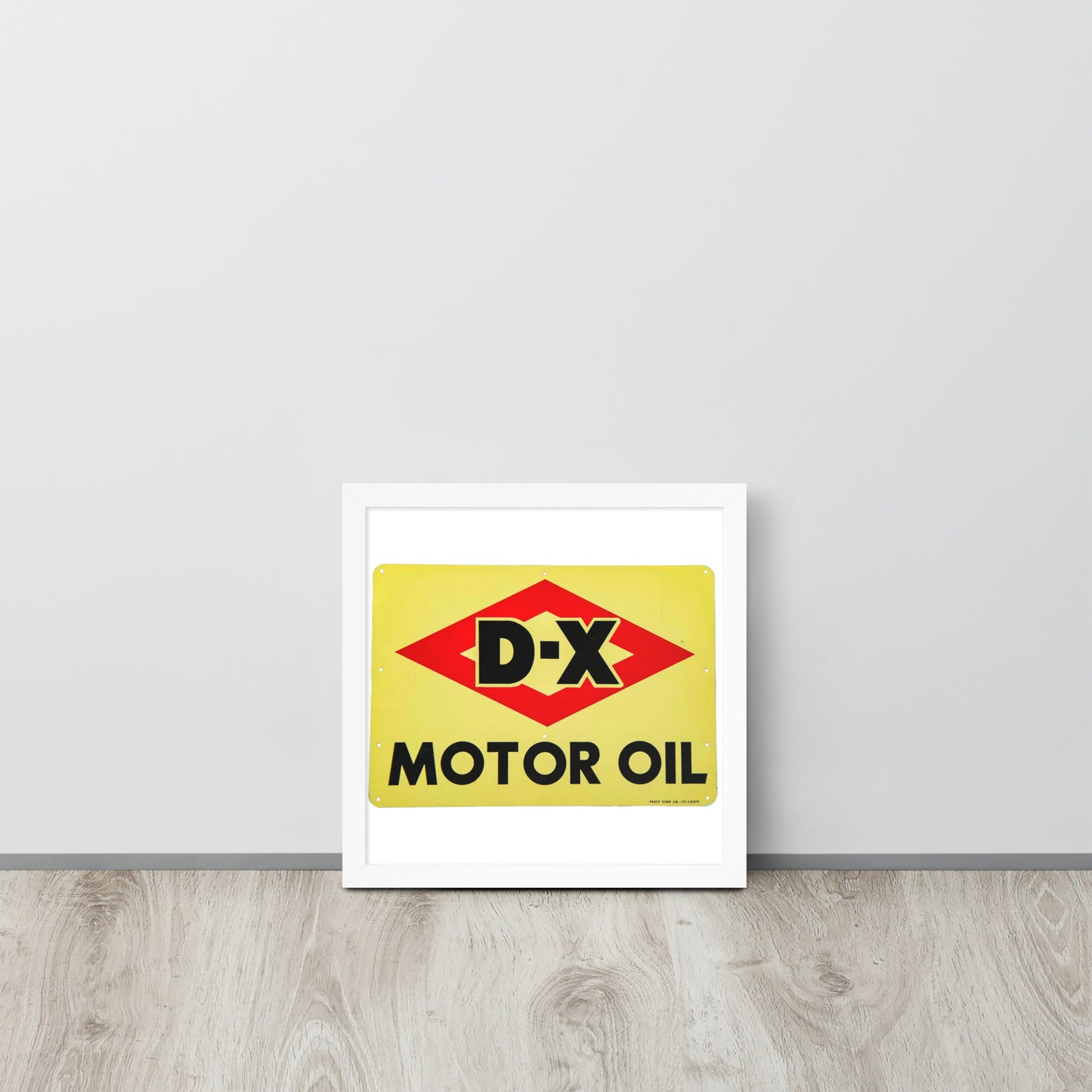 DX Oil Vintage Sign Style Framed poster