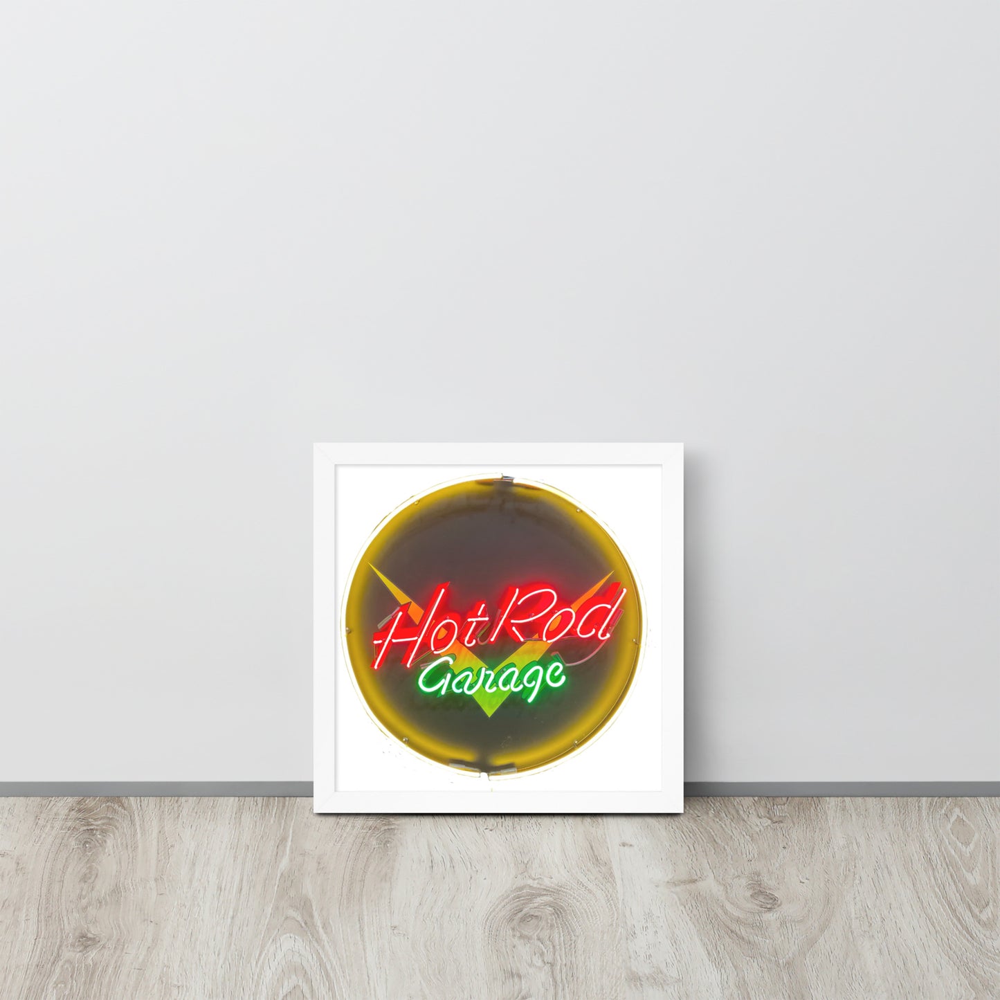 Hot Rod Garage Vintage Neon Sign Framed poster